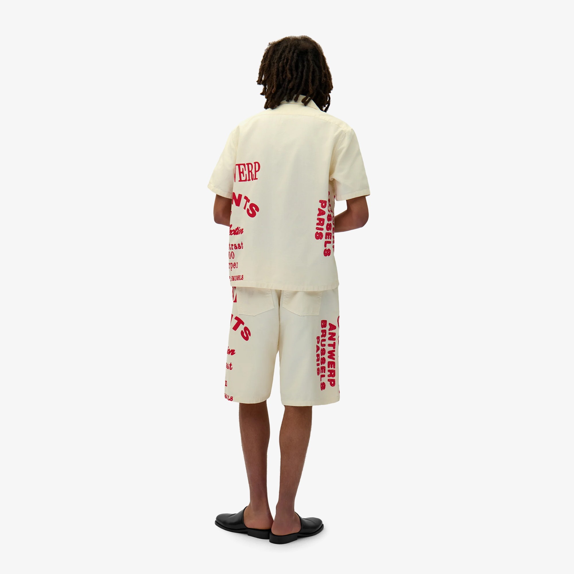 Red Print Shirt 'Cream'