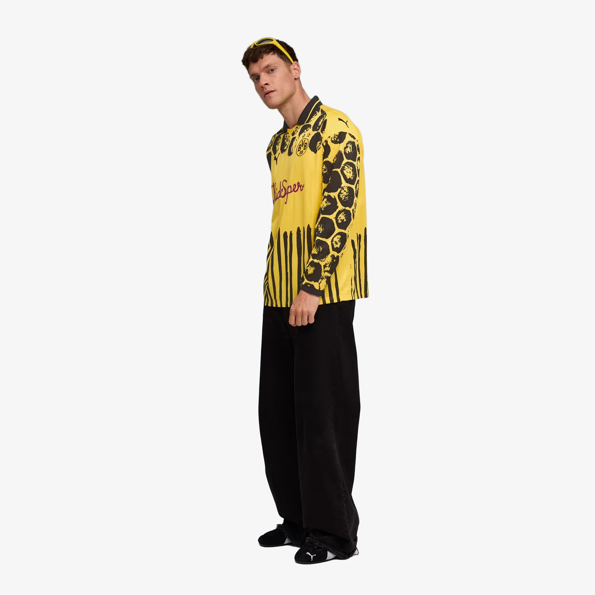 PUMA x KIDSUPER x BVB LS Retro Shirt 'Yellow'