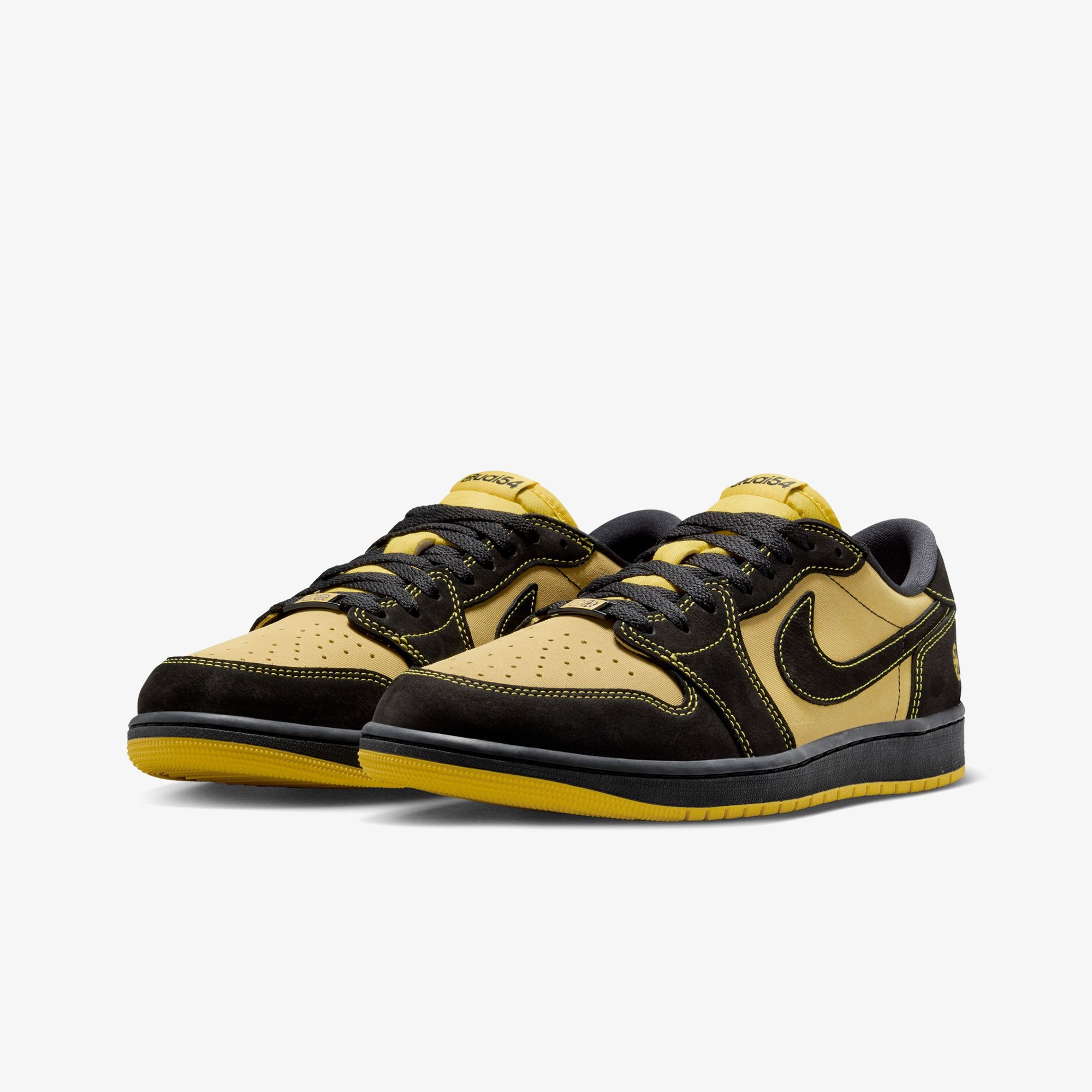  Air Jordan 1 Retro Low Quai 54 'Black Tour Yellow Red'
