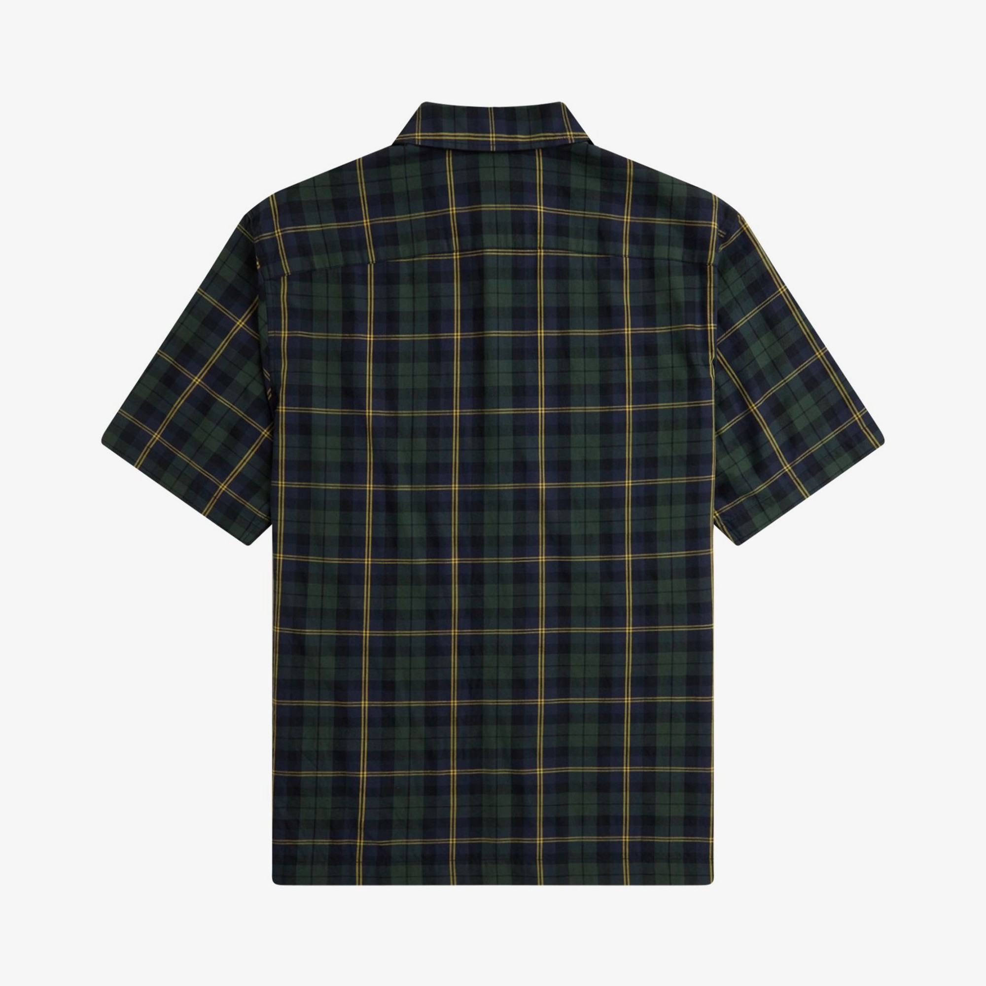 Tartan Twill Short Sleeve Shirt 'Navy'