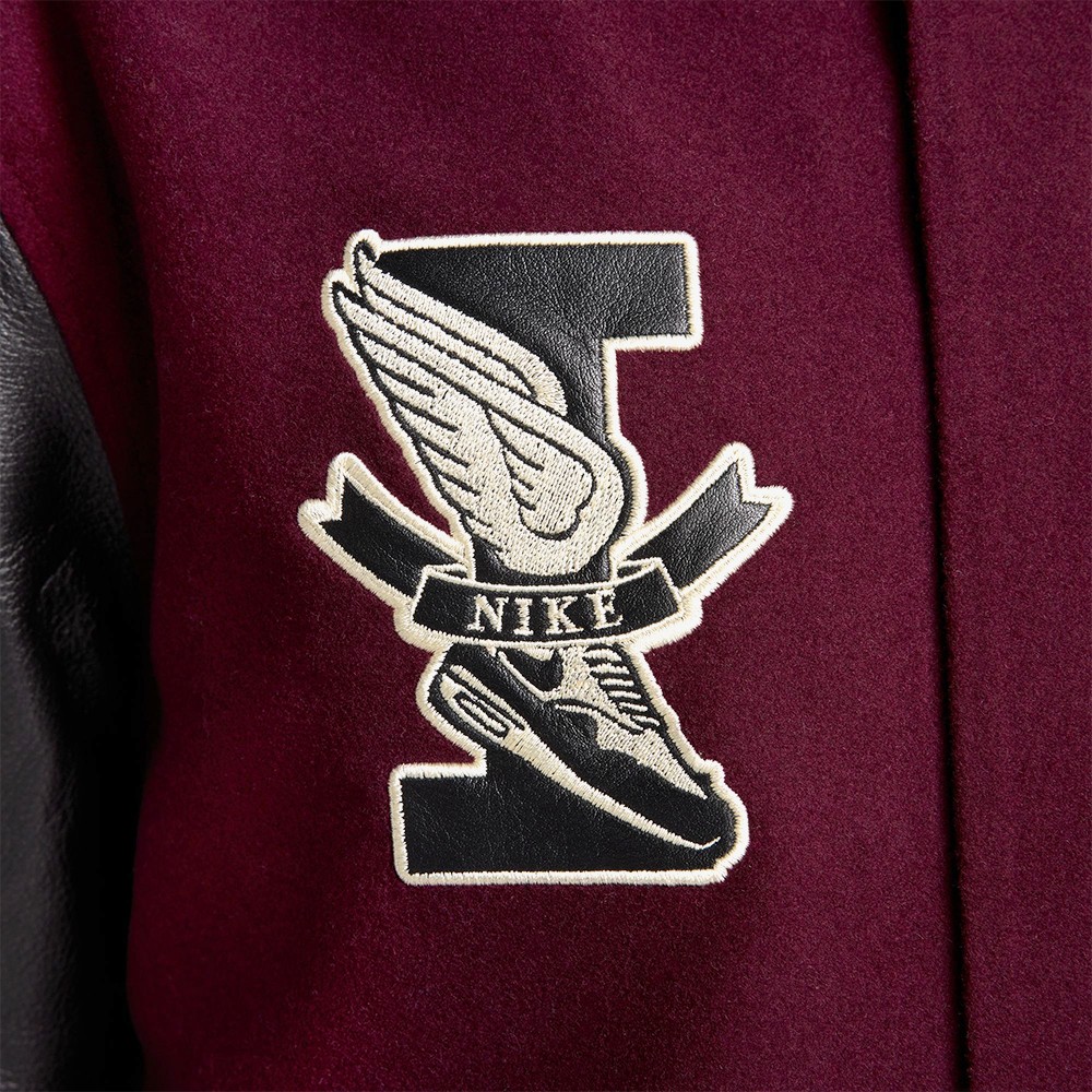 Destroyer Wool Varsity Bomber Jacket 'Night Maroon'