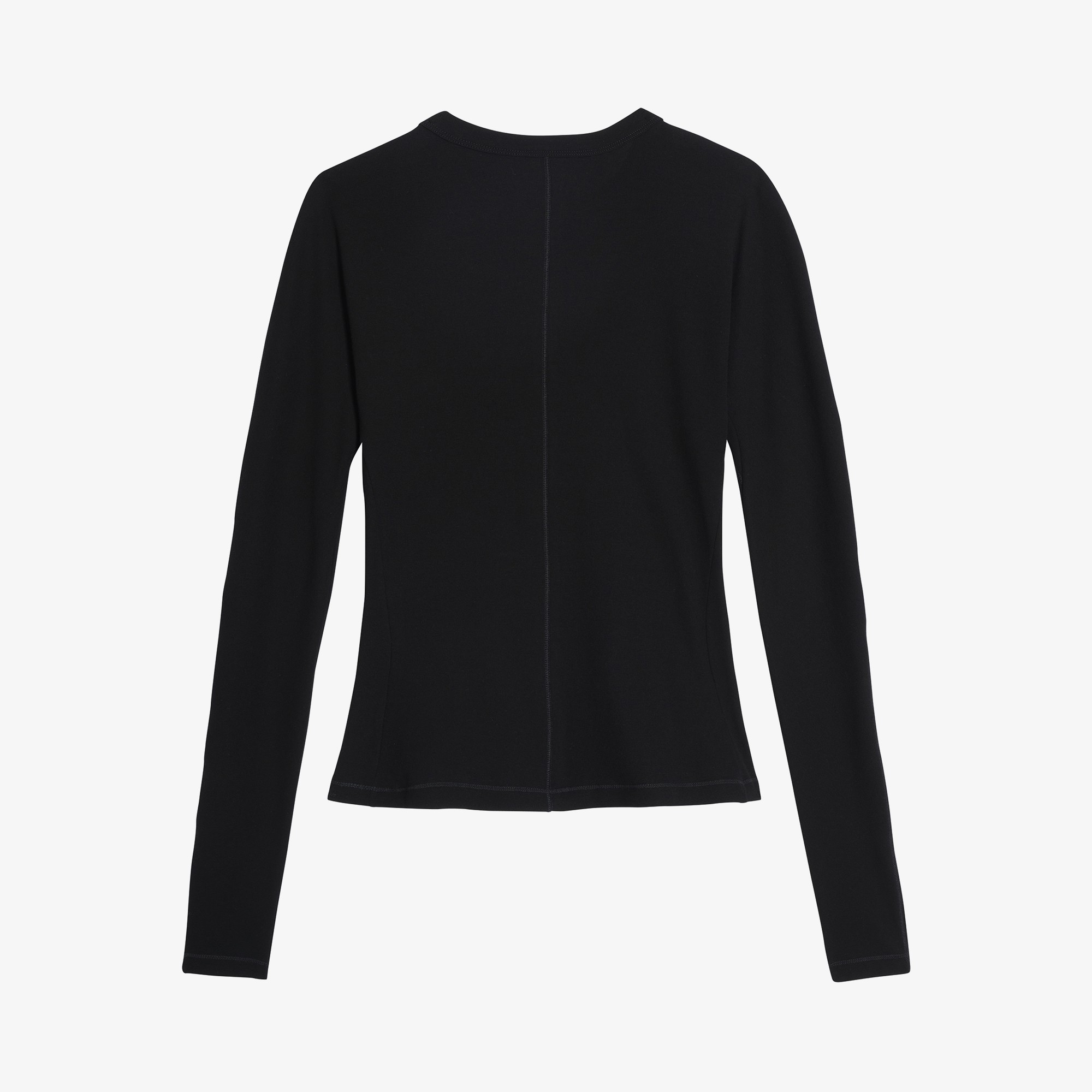 Fitted Long Sleeve Tee 'Black'