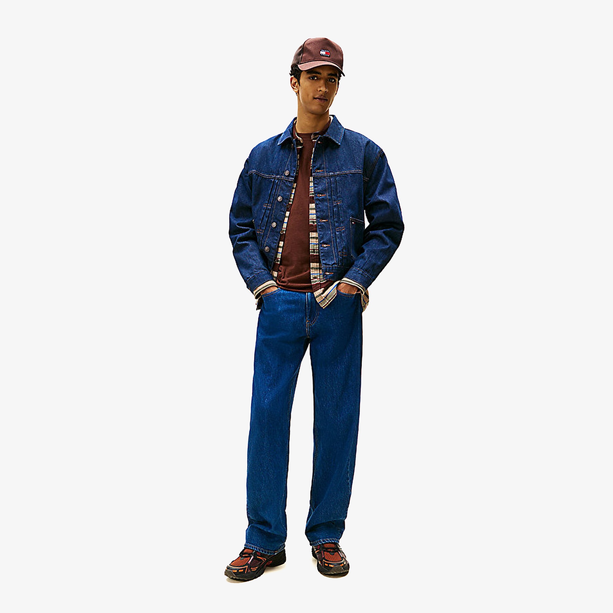 Pleated Denim Trucker Jacket 'Blue'