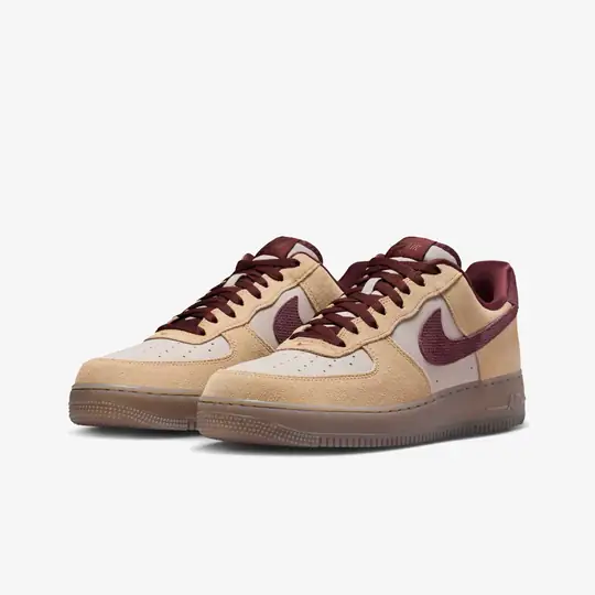 Nike Nike Sarı Air Force 1 Low '07 Premium 'Linen Moon Particle Burgundy' Wunder'de! Sarı - 5. görsel