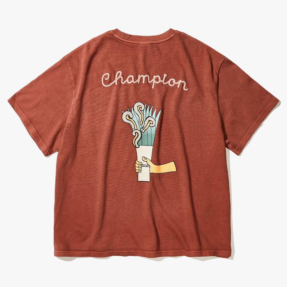 Champion x Angelo Baque Pocket T-Shirt 'Vintage Chestnut Red'