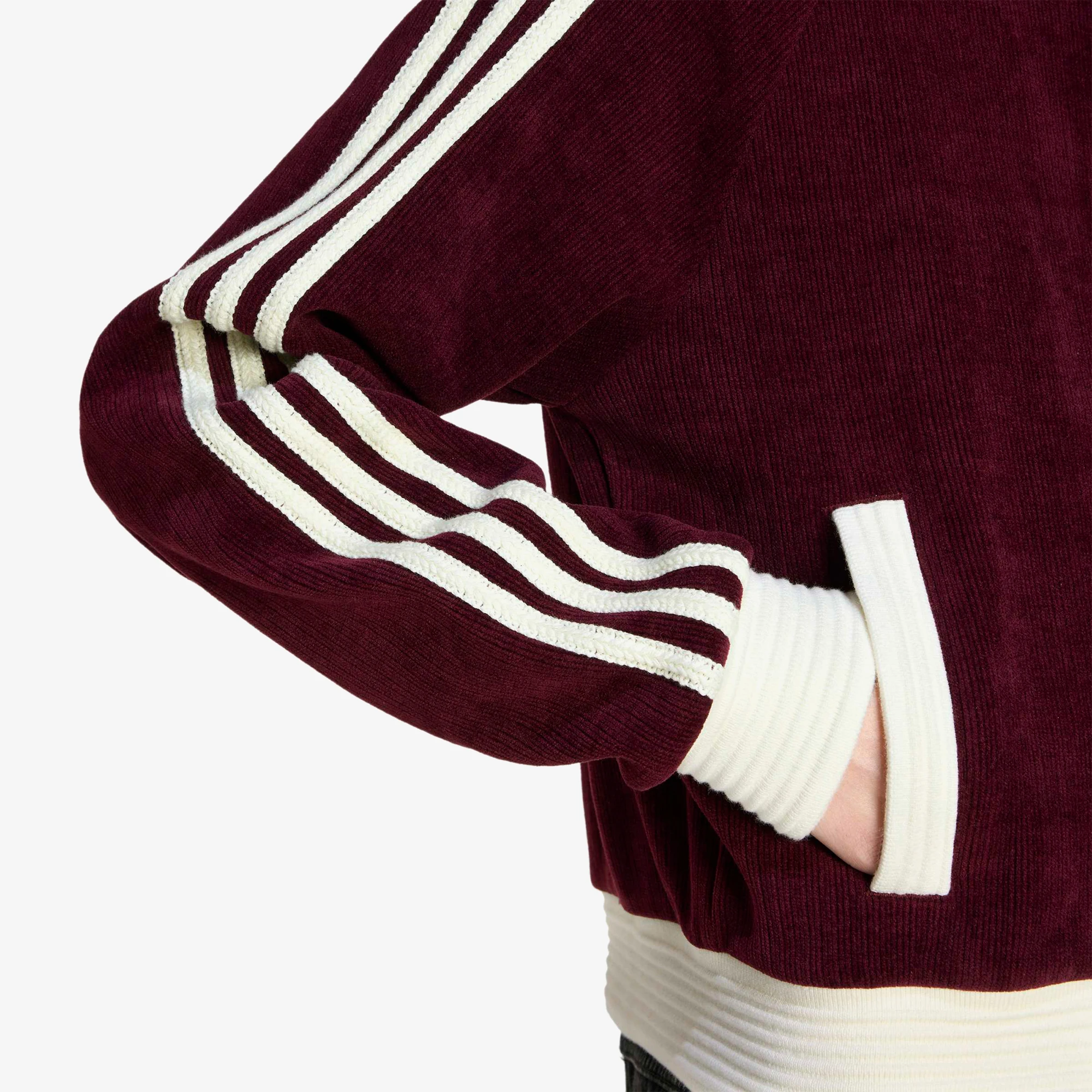 Velour Knit Track Top 'Maroon'
