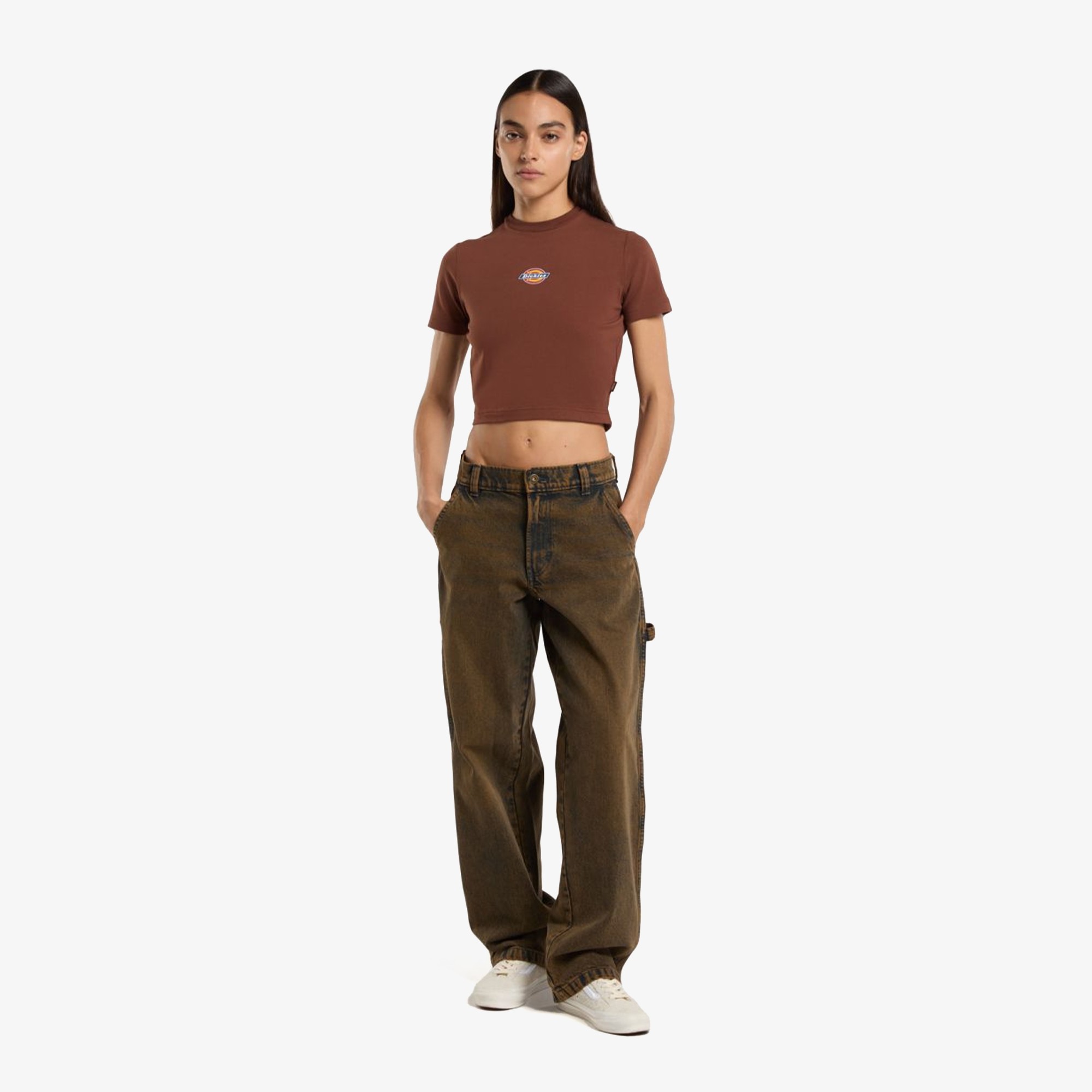 Maple Valley Cropped Tee 'Brown'