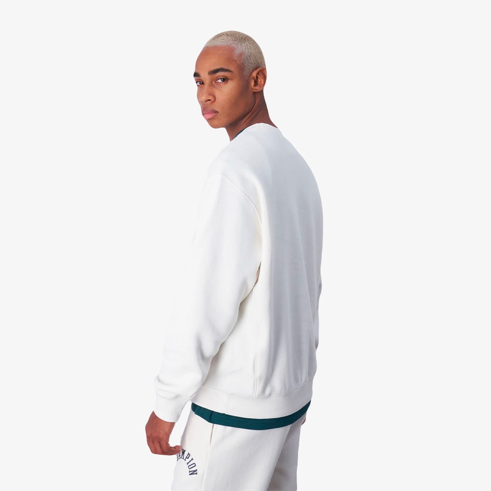 Minimal Reverse Weave Sweatshirt 'White'