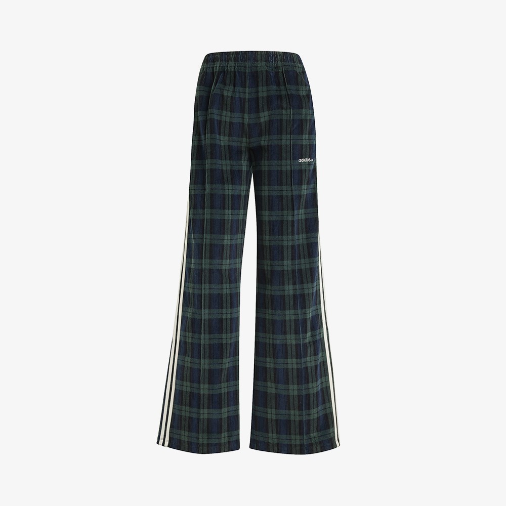 Corduroy Tartan Wide Leg Trousers