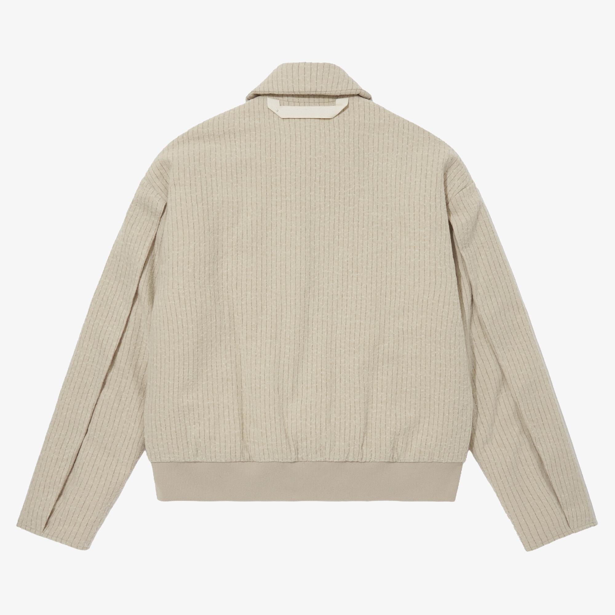 Premium Vintage Woolen Stripe Blouson 'Born White'