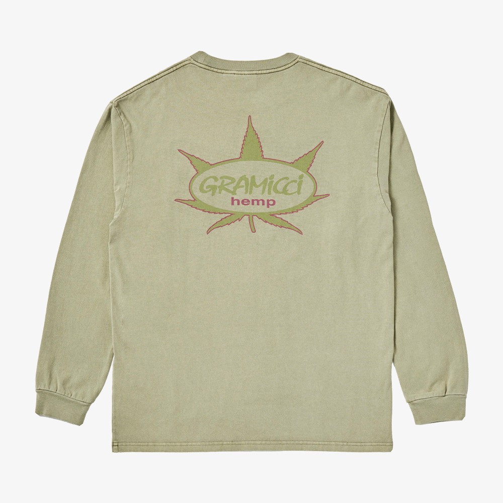 Oval Hempleaf LS T-Shirt 'Faded Olive'