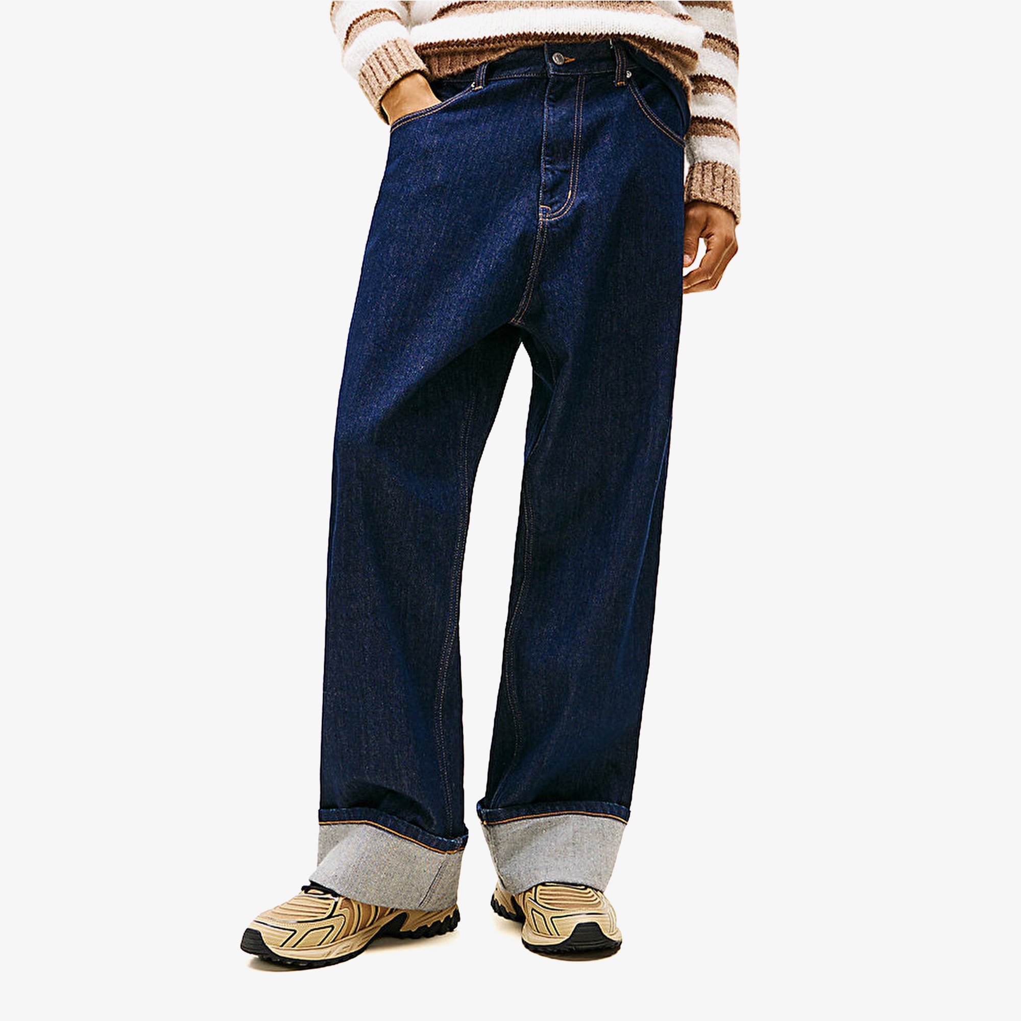 Theo Turn-Up Loose Jeans 'Blue'