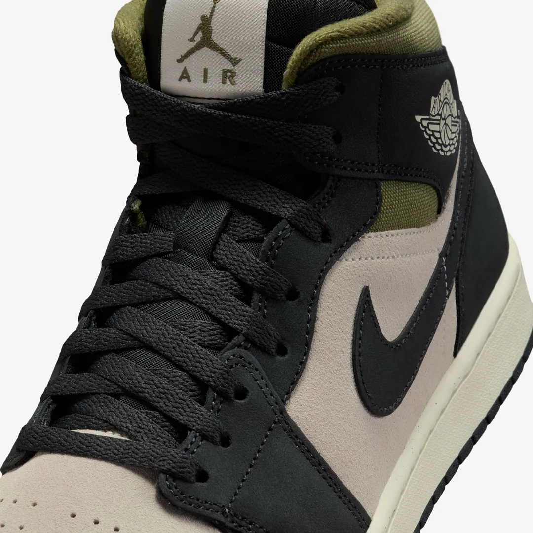 Air Jordan 1 Mid SE 'Off Noir Medium Olive' - WUNDER