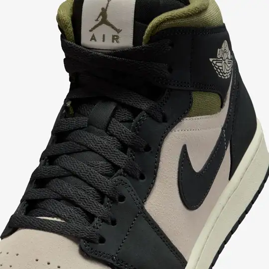 Air Jordan 1 Mid SE 'Off Noir Medium Olive' - Görsel 8