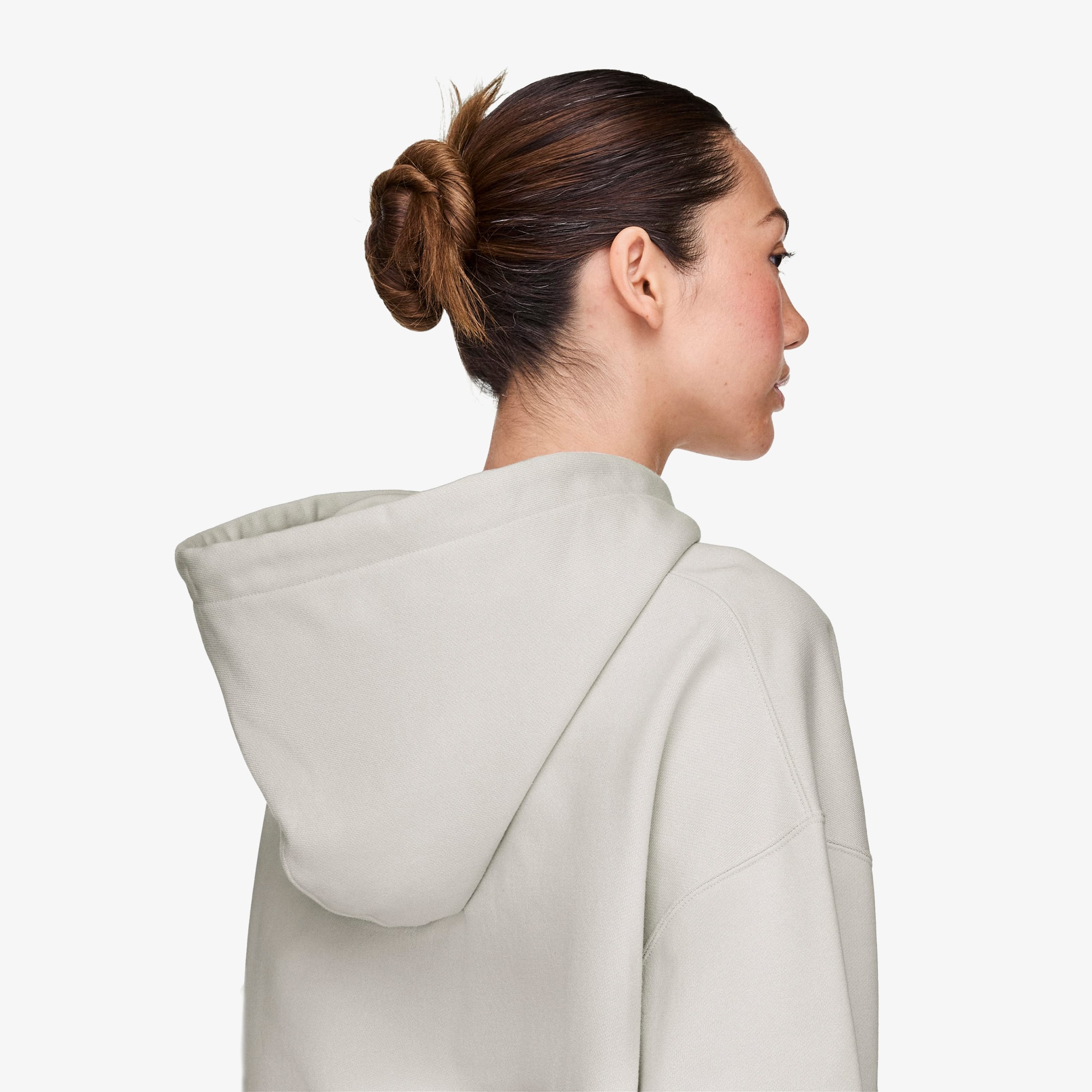 Brushed Terry Boxy Hoodie 'Chalk Pearl'