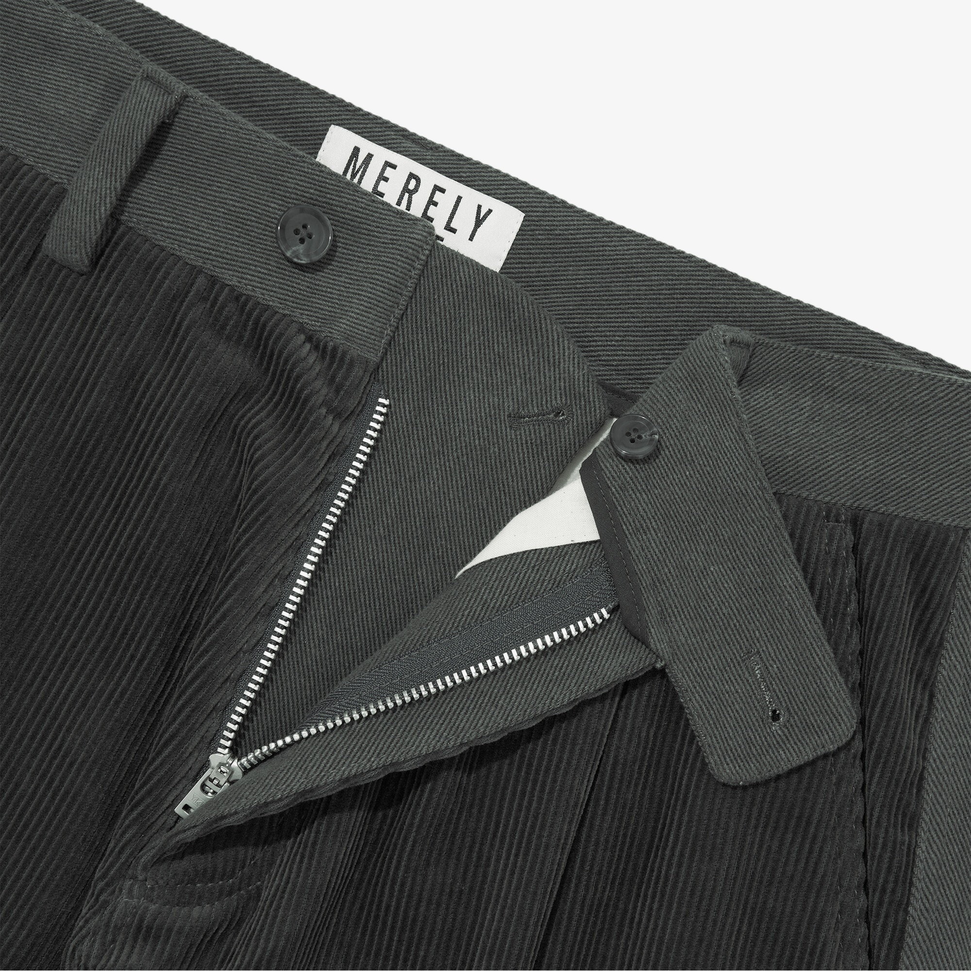 Premium Dual Fabric Contrast Wide Pants 'Royal Black'