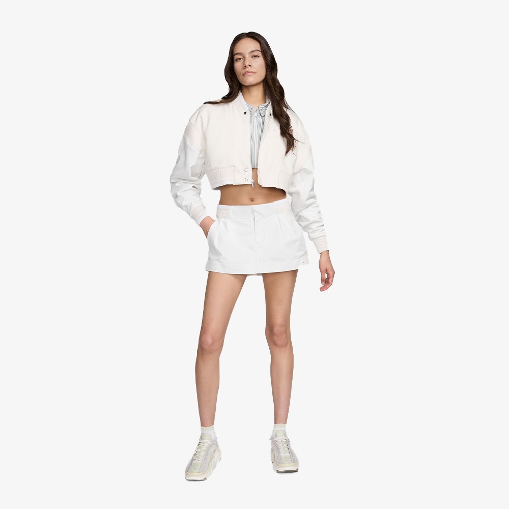 Low-rise Canvas Mini Skirt 'White'