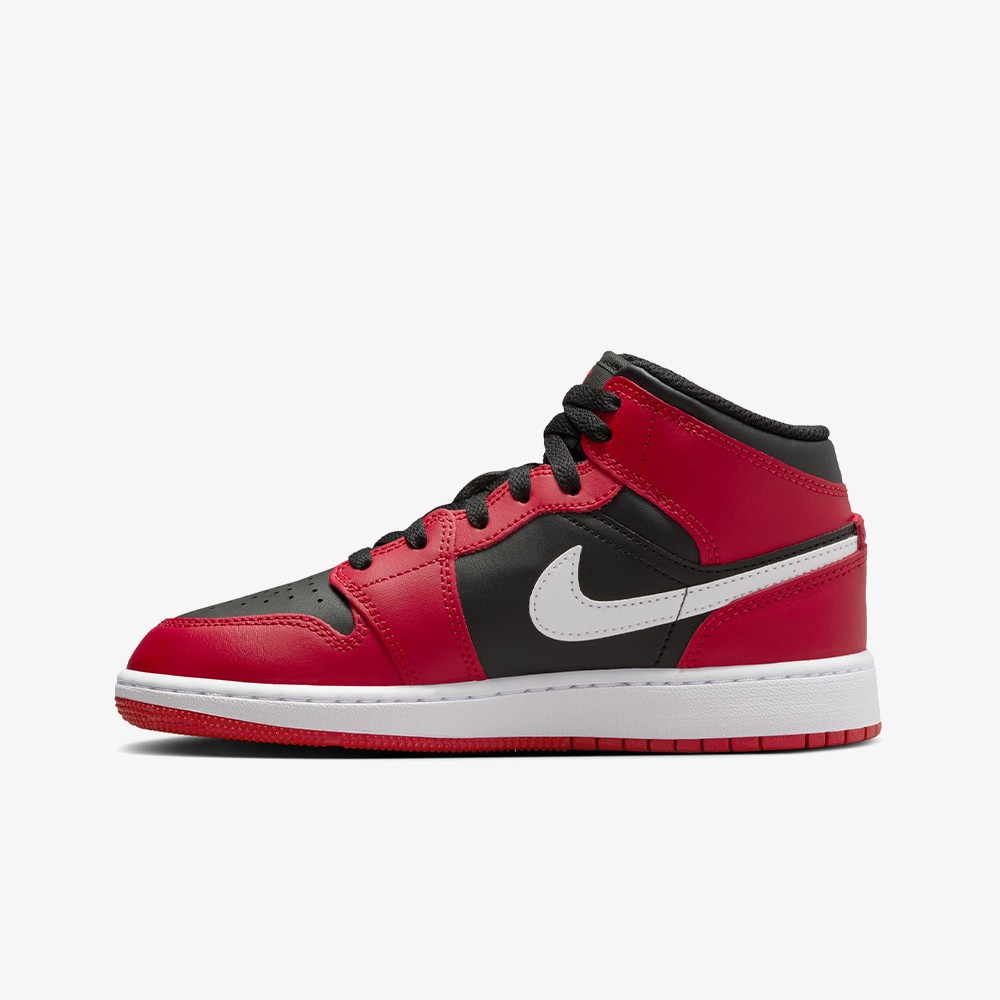 Air Jordan 1 Mid 'Gym Red Black White' (GS) 