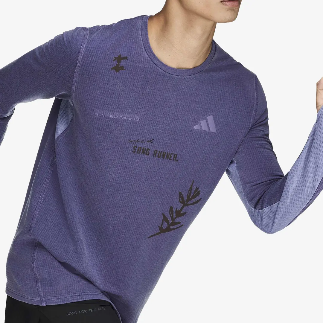 adidas x Song For The Mute Long-Sleeve Top T-Shirt 'Tech Purple' görsel 4