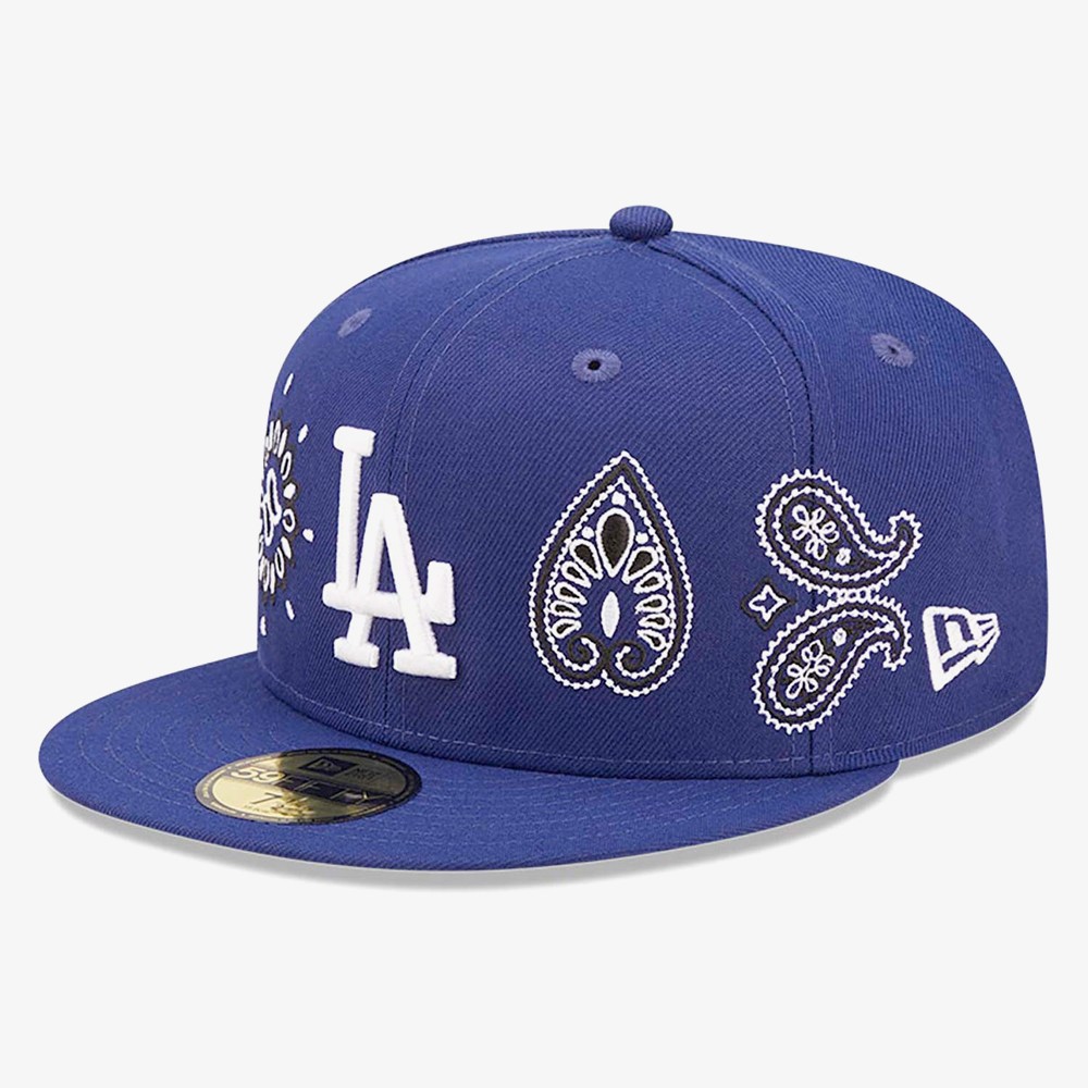 New Era Dodgers Brown DuckCanvas Pink UV Side Patch 59FIFTY Fitted Hat 7  1/8 NEW