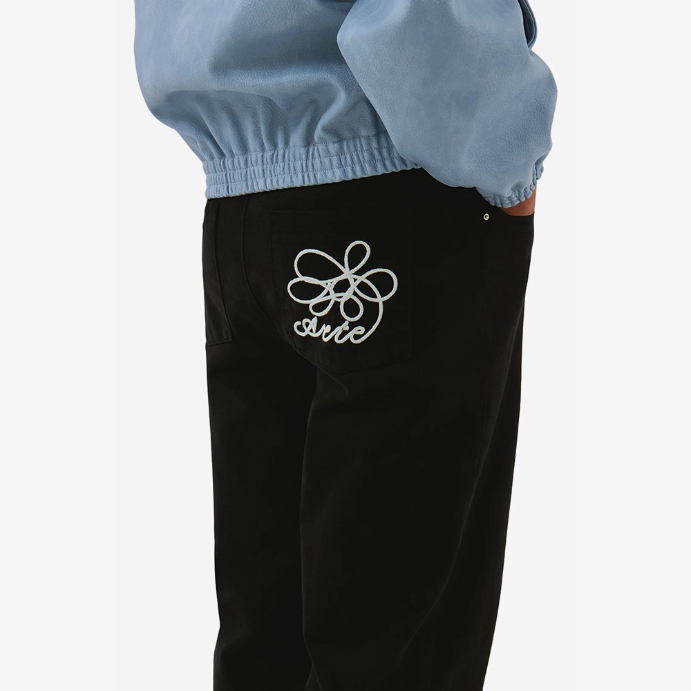 Embroidery Pocket Pants 'Black'