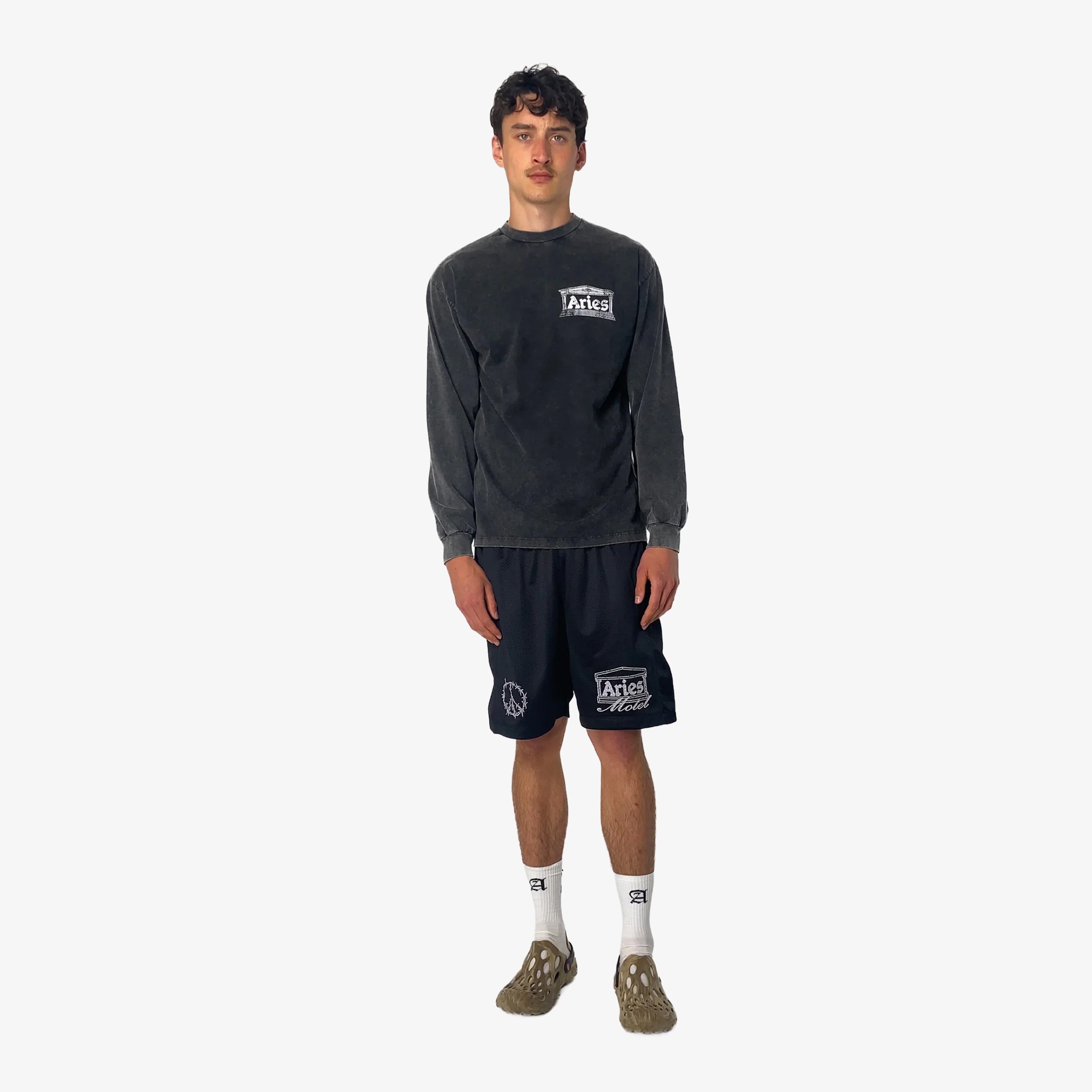 Aged Ancient Temple LS Tee 'Black'
