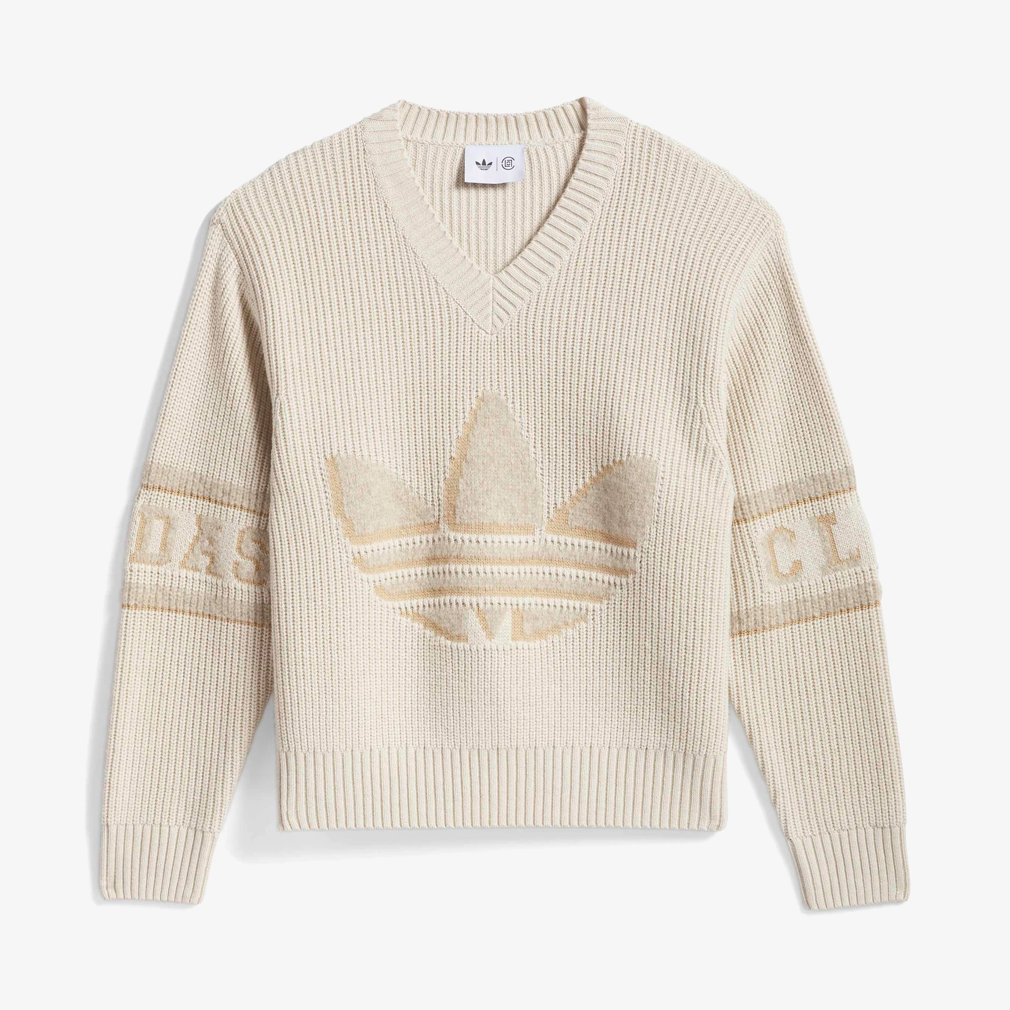 adidas x CLOT Knit Sweatshirt 'Beige'