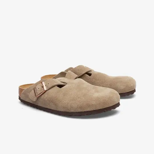 Boston Narrow Slippers Velour 'Taupe' - Görsel 3