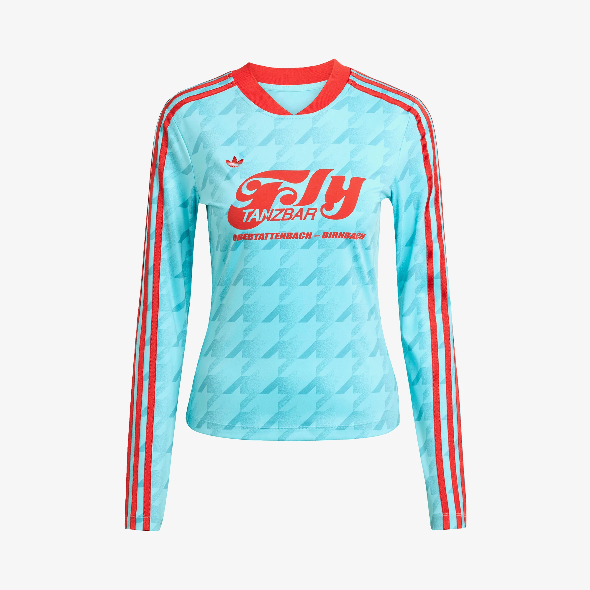 Graphic Football Allover Print Long Sleeve Jersey 'Blue Glow'