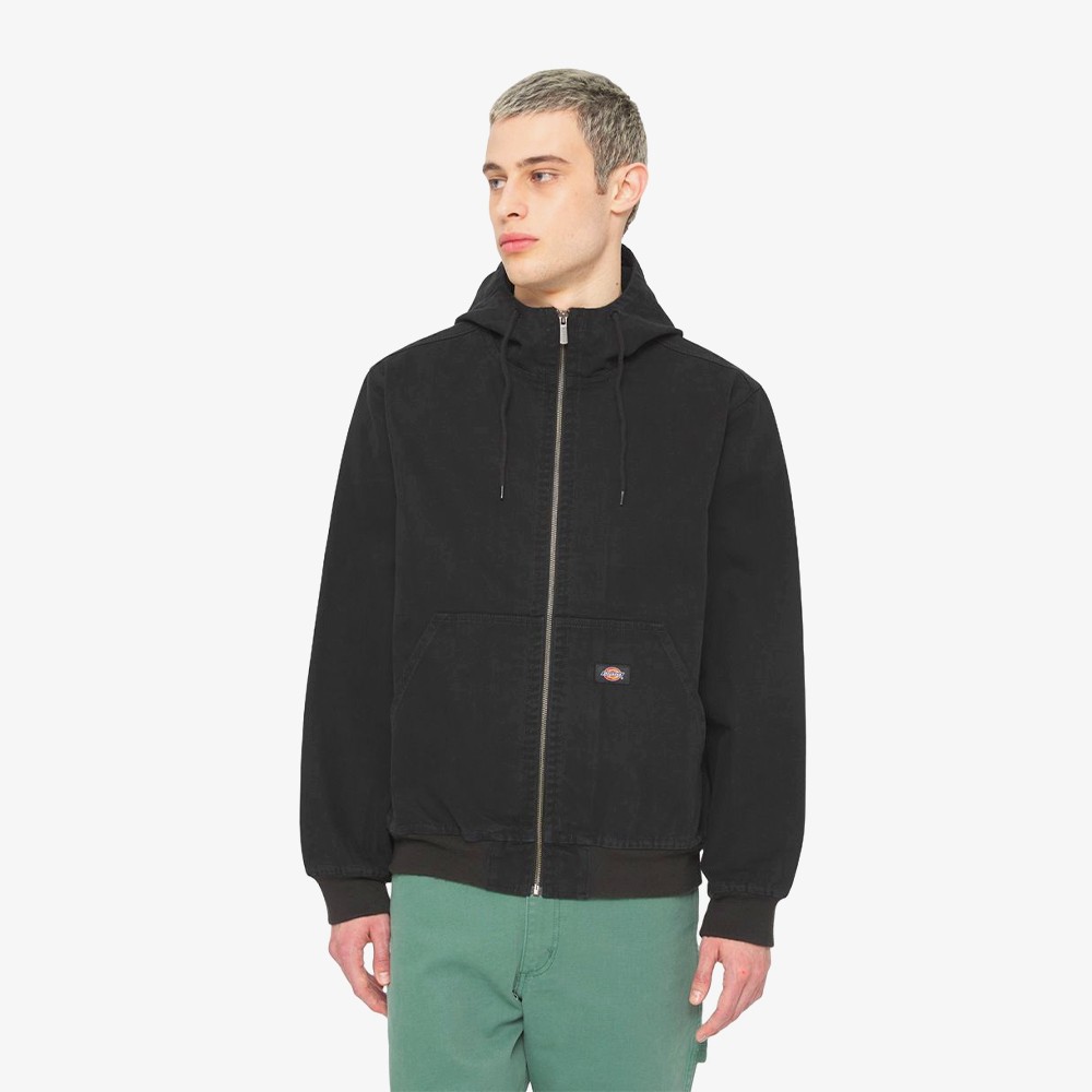 Duck Canvas Unlined Hooded Jacket 'Black'