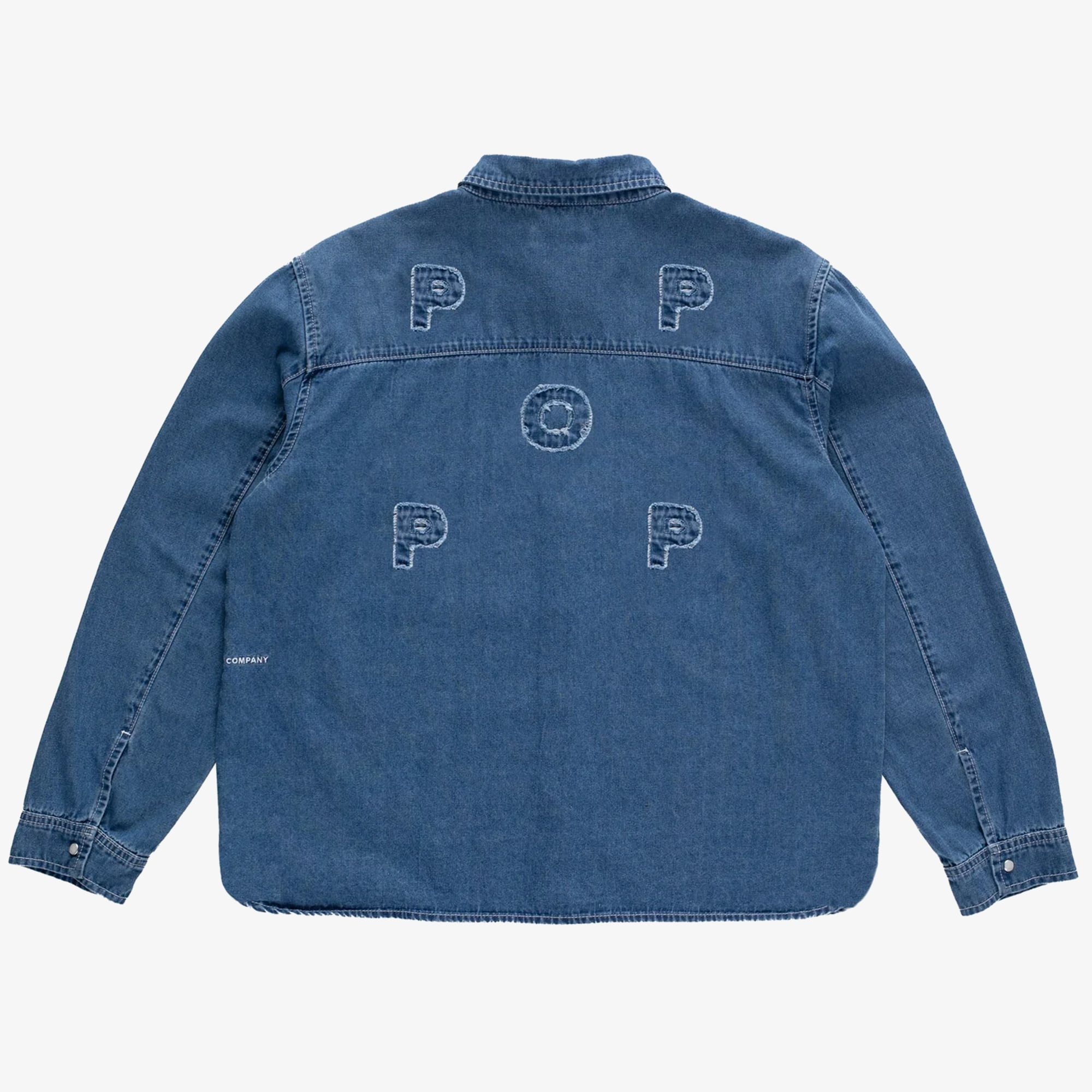 Applique Logo Denim Shirt 'Blue'