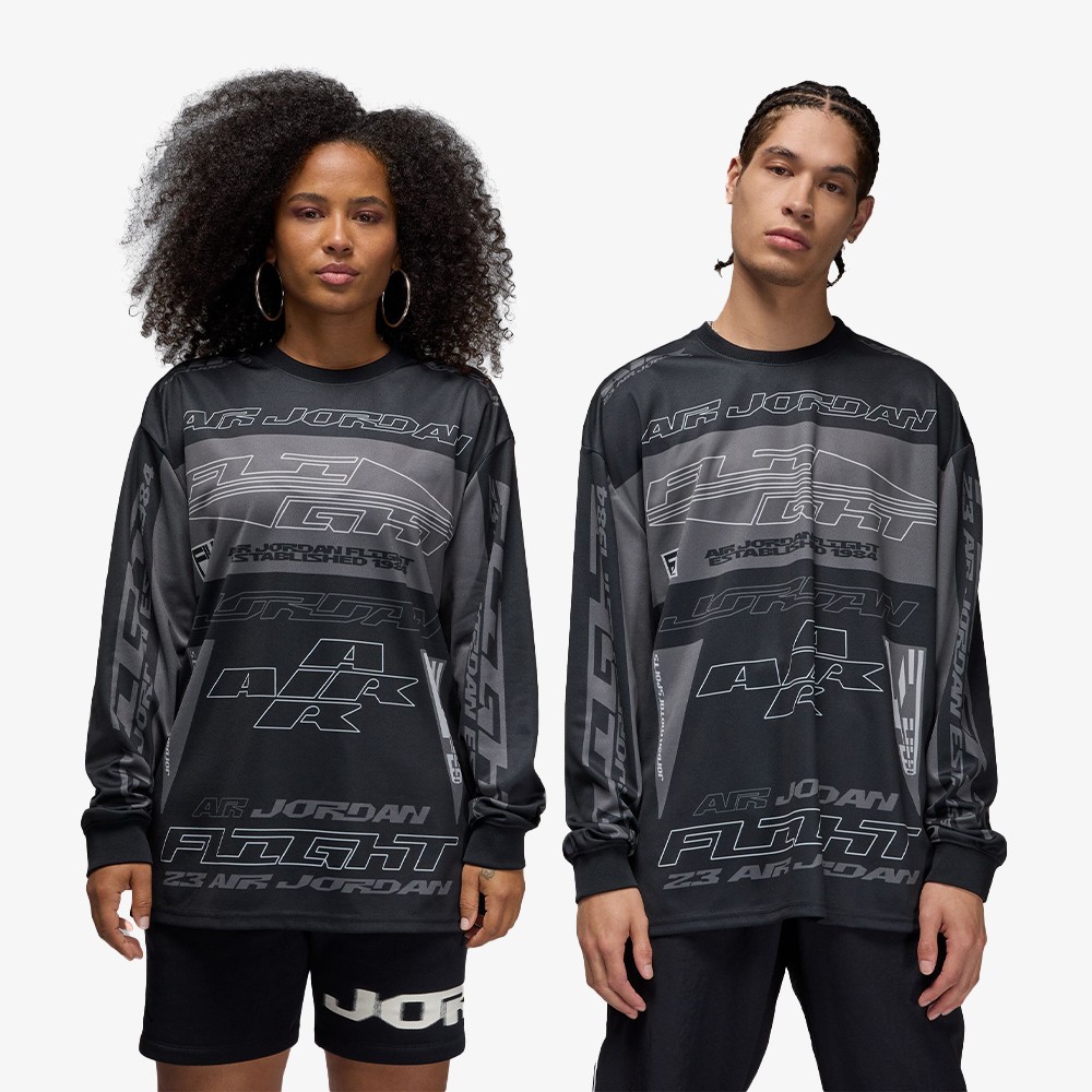 MVP Printed Long Sleeve Top 'Black'