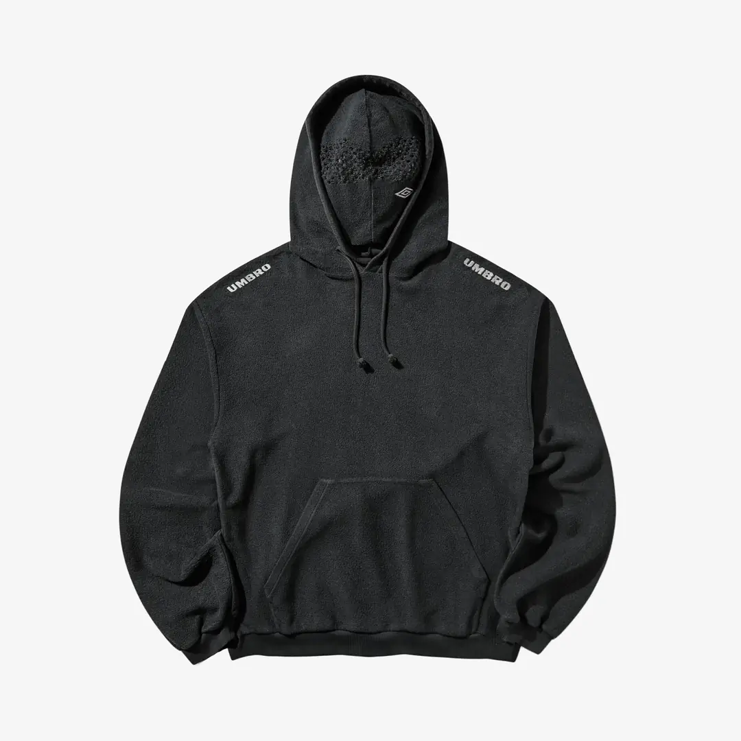 UMBRO Lasered Masked Hoodie 'Washed Black' - WUNDER