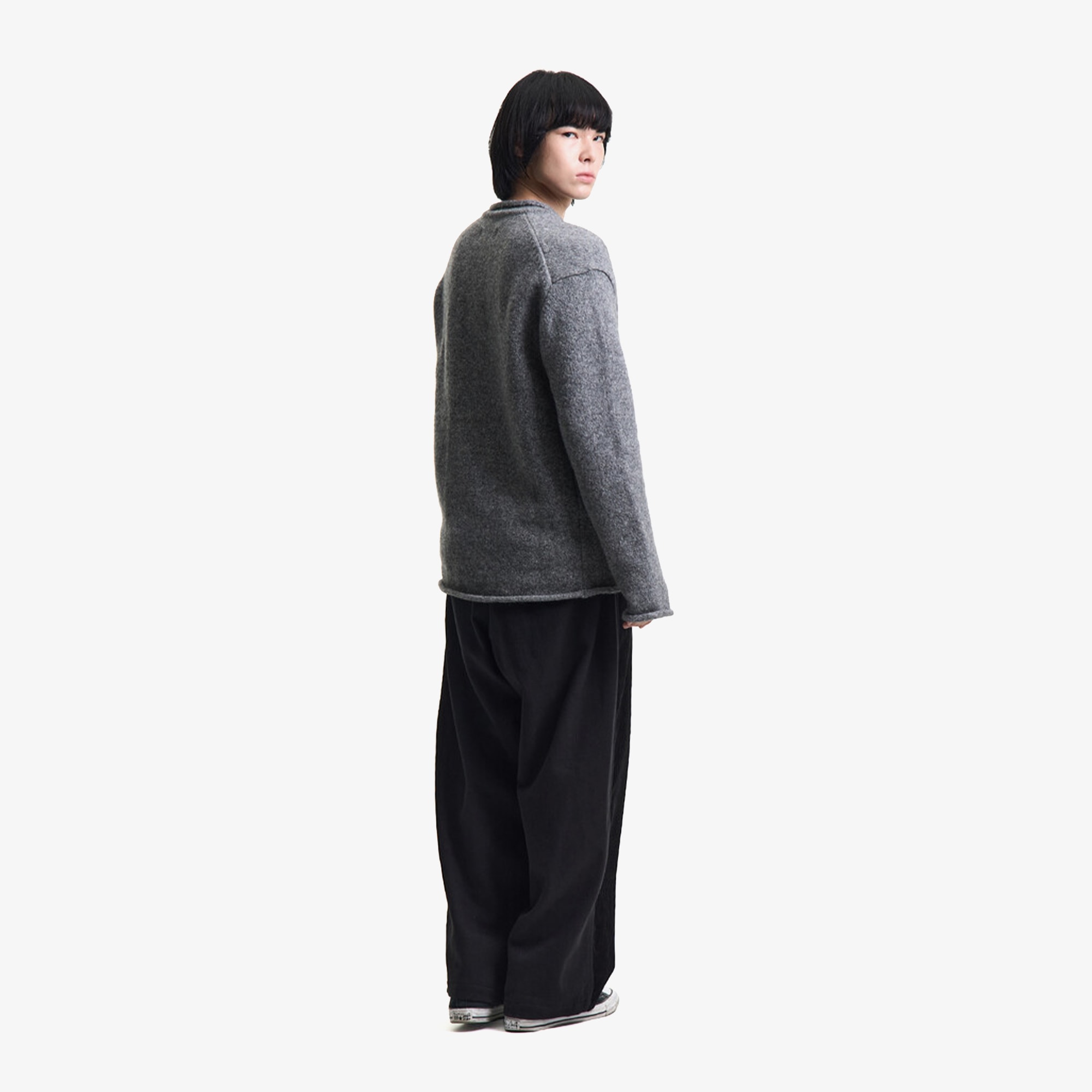 Premium Kidmohair Nomadic Sweater 'Melange Grey'