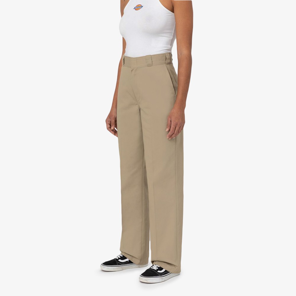 Women's Cropped Work Trousers - Beige - Community Clothing