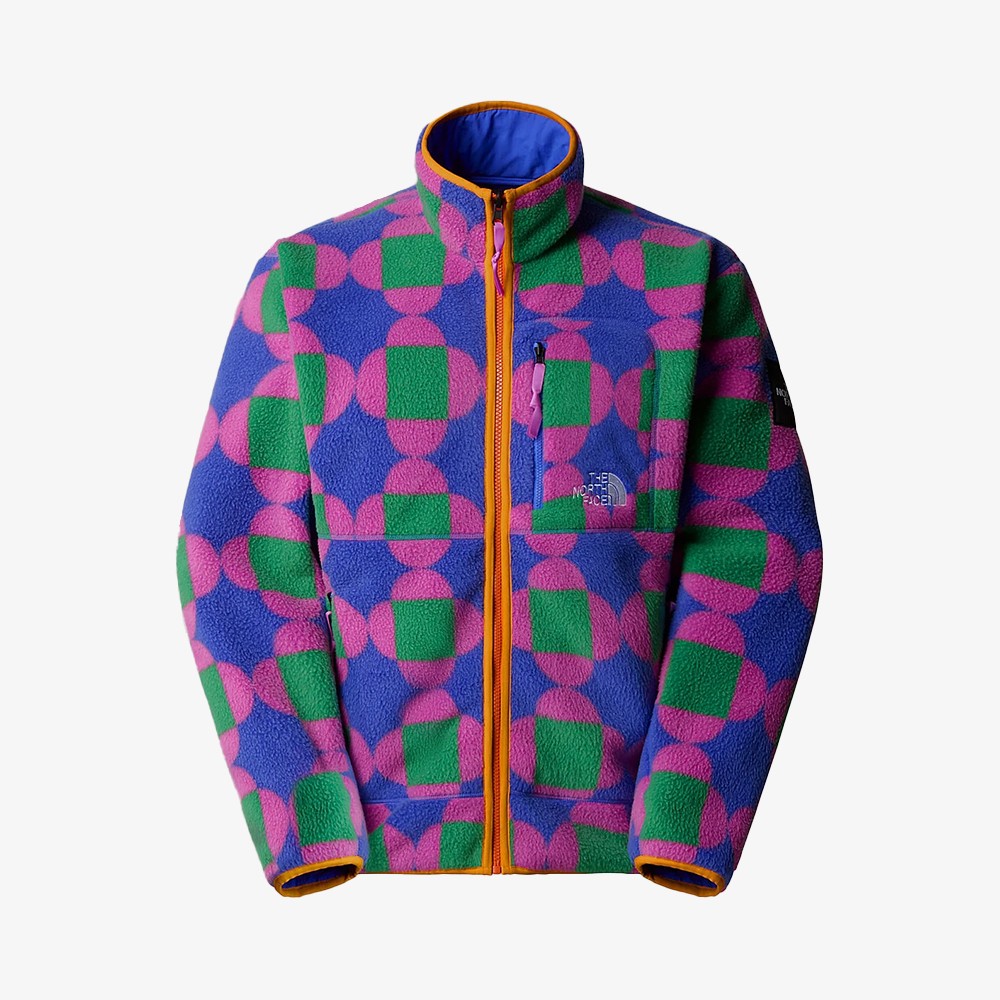 TNF x Yinka Ilori Printed Reversible Fleece Jacket 'Solar Blue Lets Blossom Together Print'