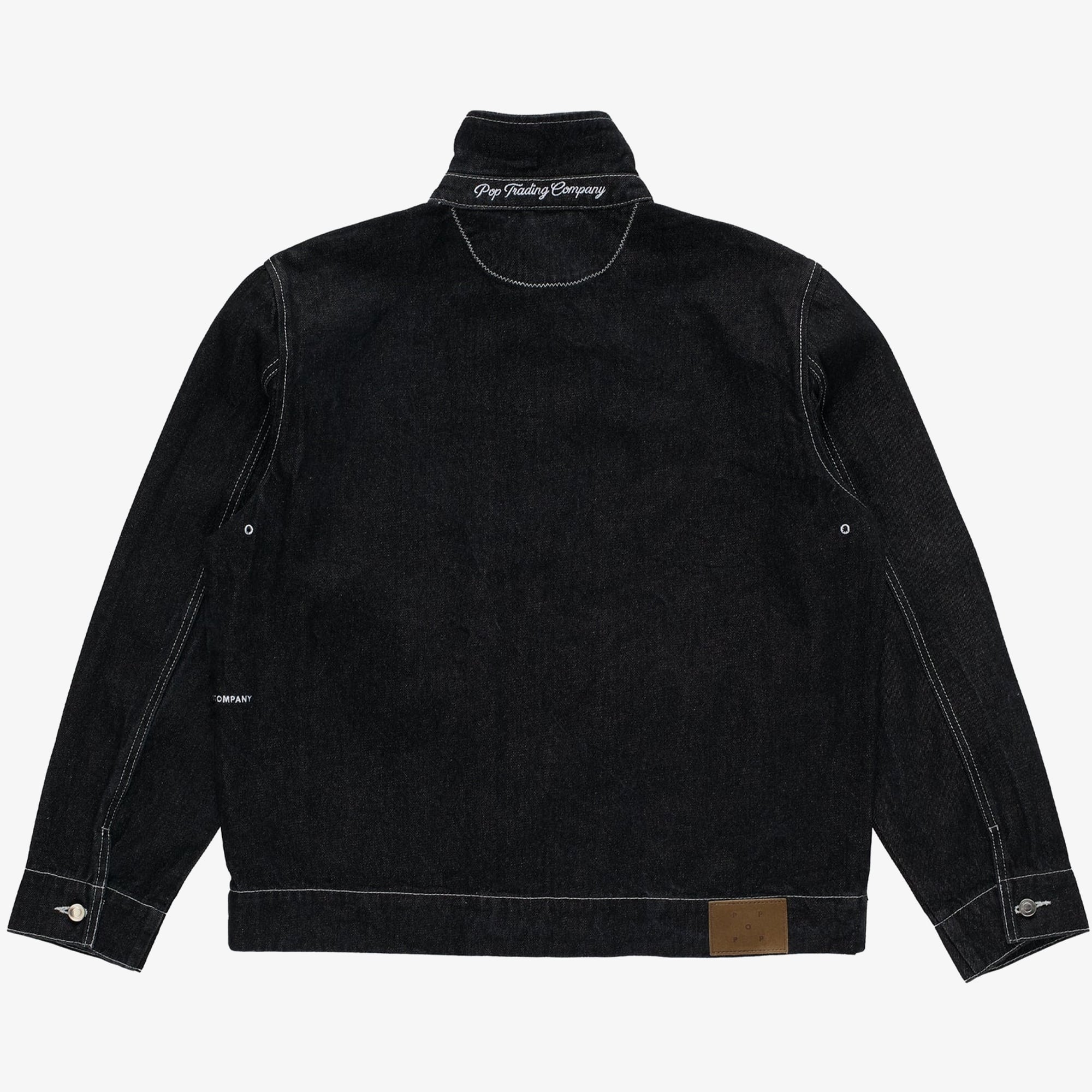 Full Button Denim Jacket 'Rinsed Black'