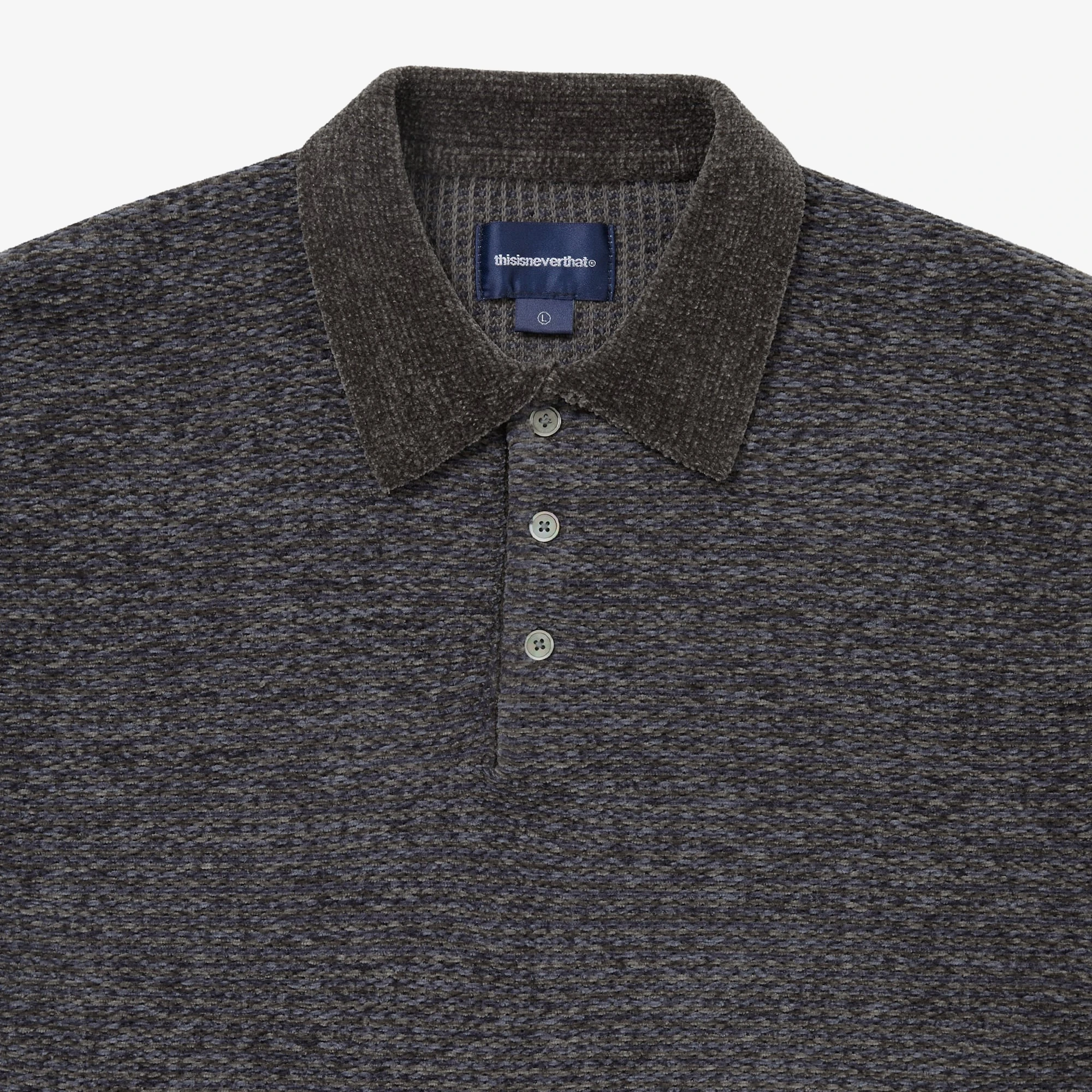 Velvet Knit Polo 'Charcoal'