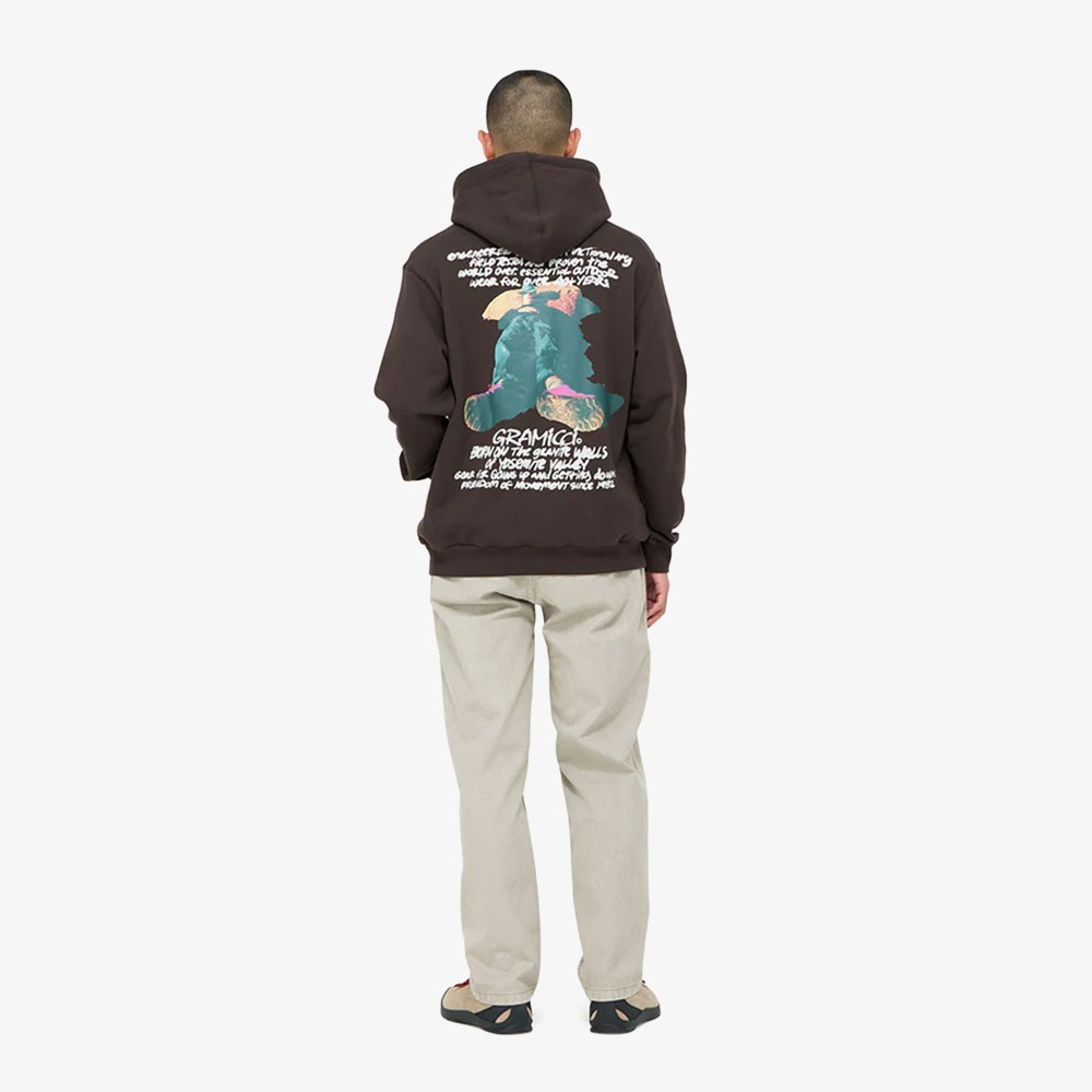 Napping Climber Hooded Sweatshirt 'Dark Brown'