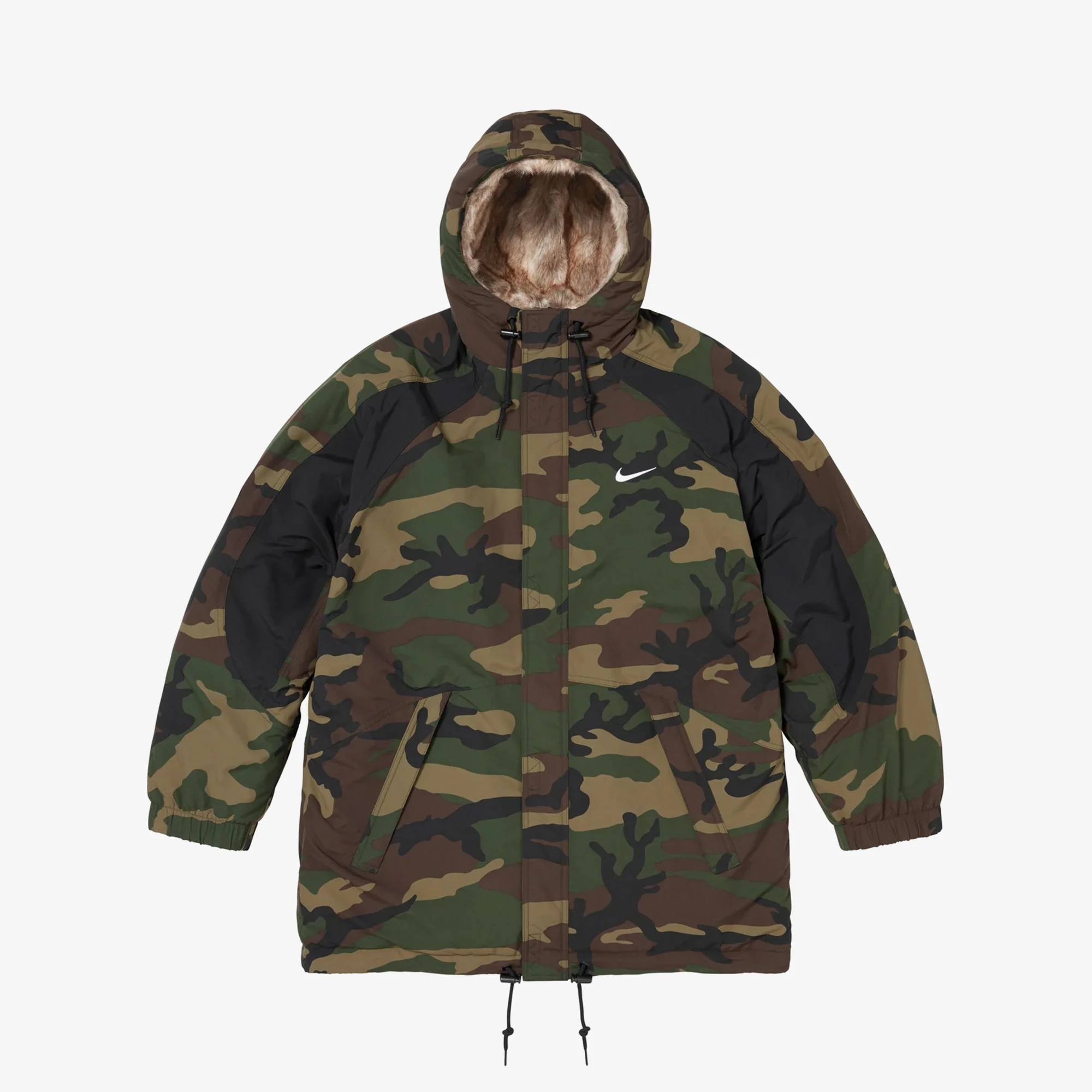 Nike x Supreme Faux Fur Reversible Parka 'Woodland Camo' - WUNDER