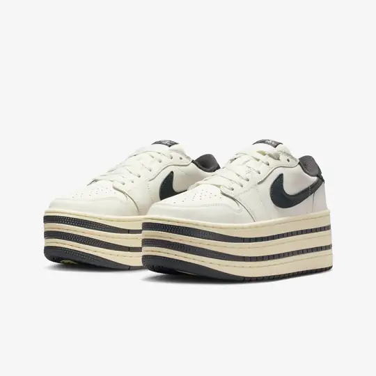 Jordan Air Jordan Krem 1 Low Triple Stack 'Sail Coconut Milk' (W) Wunder'de! Krem - 5. görsel