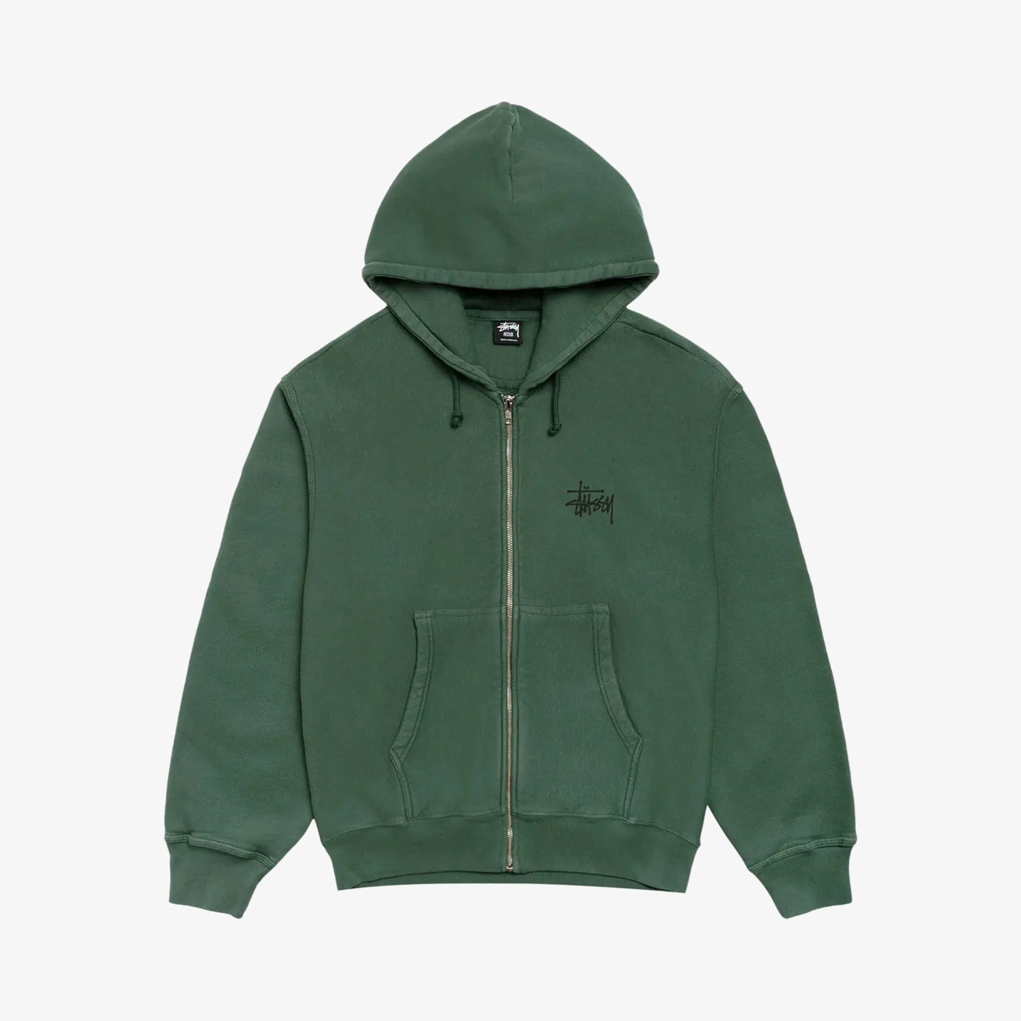 Stüssy Basic Stüssy Pig Dyed Ziphood 'Pine' - WUNDER