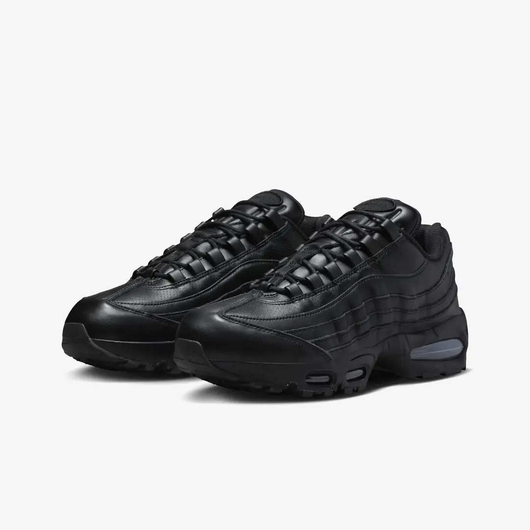 Nike Air Max 95 Big Bubble Leather 'Triple Black' - WUNDER