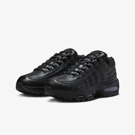 Air Max 95 Big Bubble Leather 'Triple Black' - Görsel 5