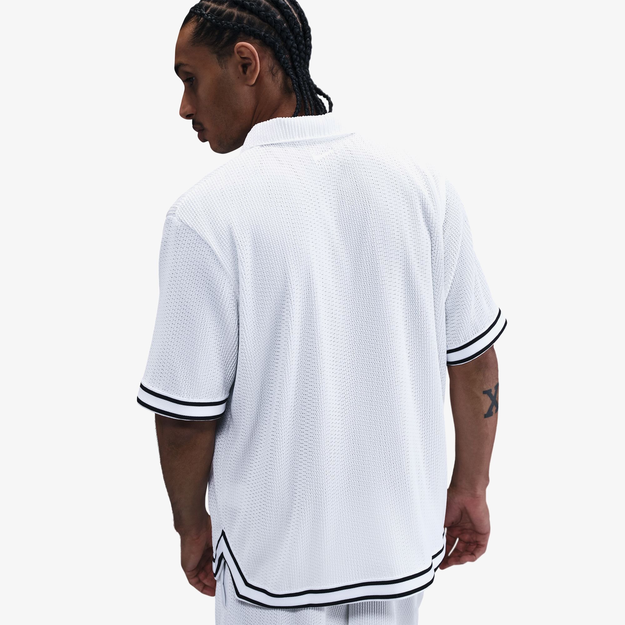 Kobe Pleated Short-Sleeve Basketball Top 'White'