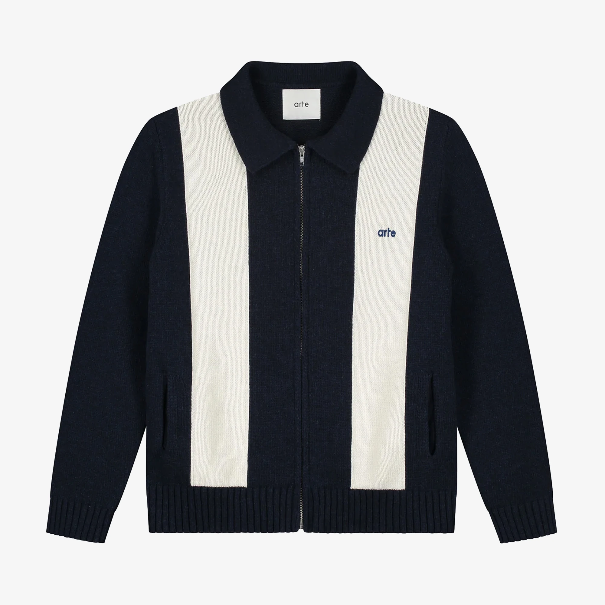 Cardigan 'Blue & White'