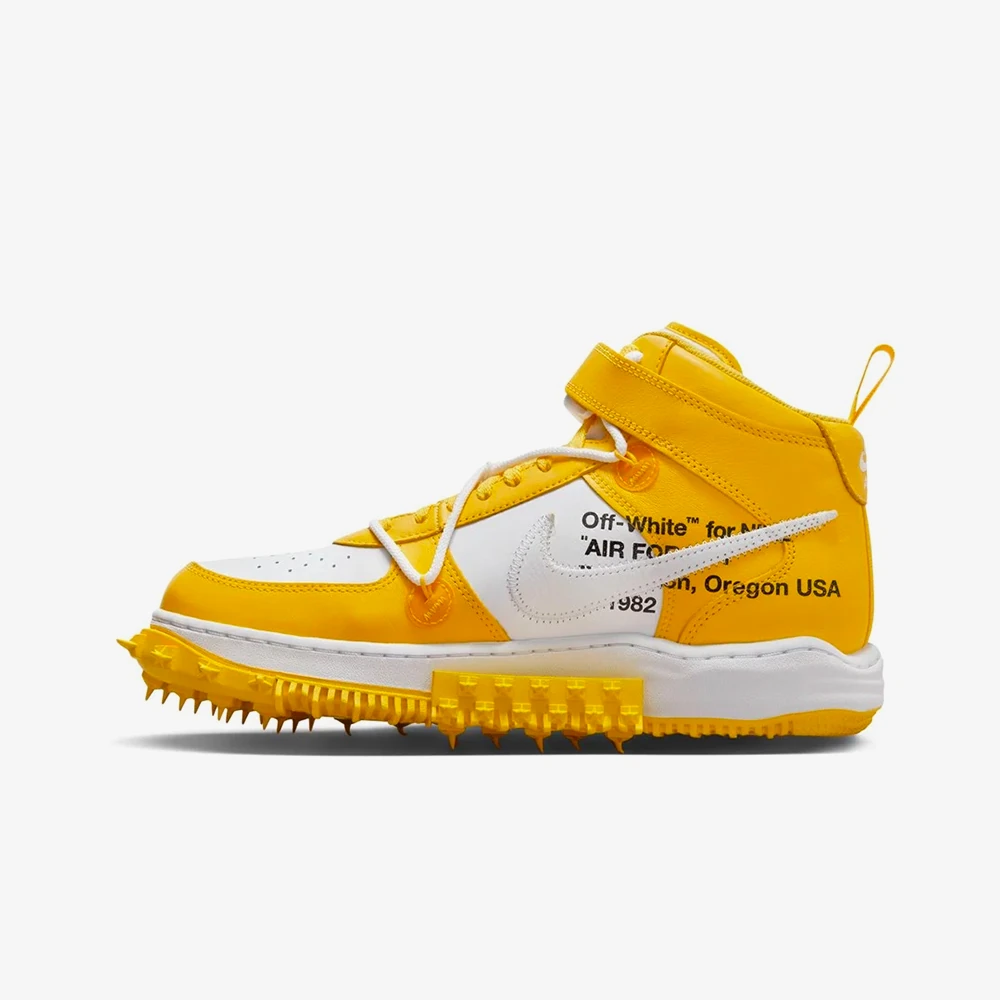 靴 off-white Nike AirForce 1 MId White 27.5 Off-White™ 'x Nike Air Force 1 Mid 'White and Varsity Maize' - WUNDER