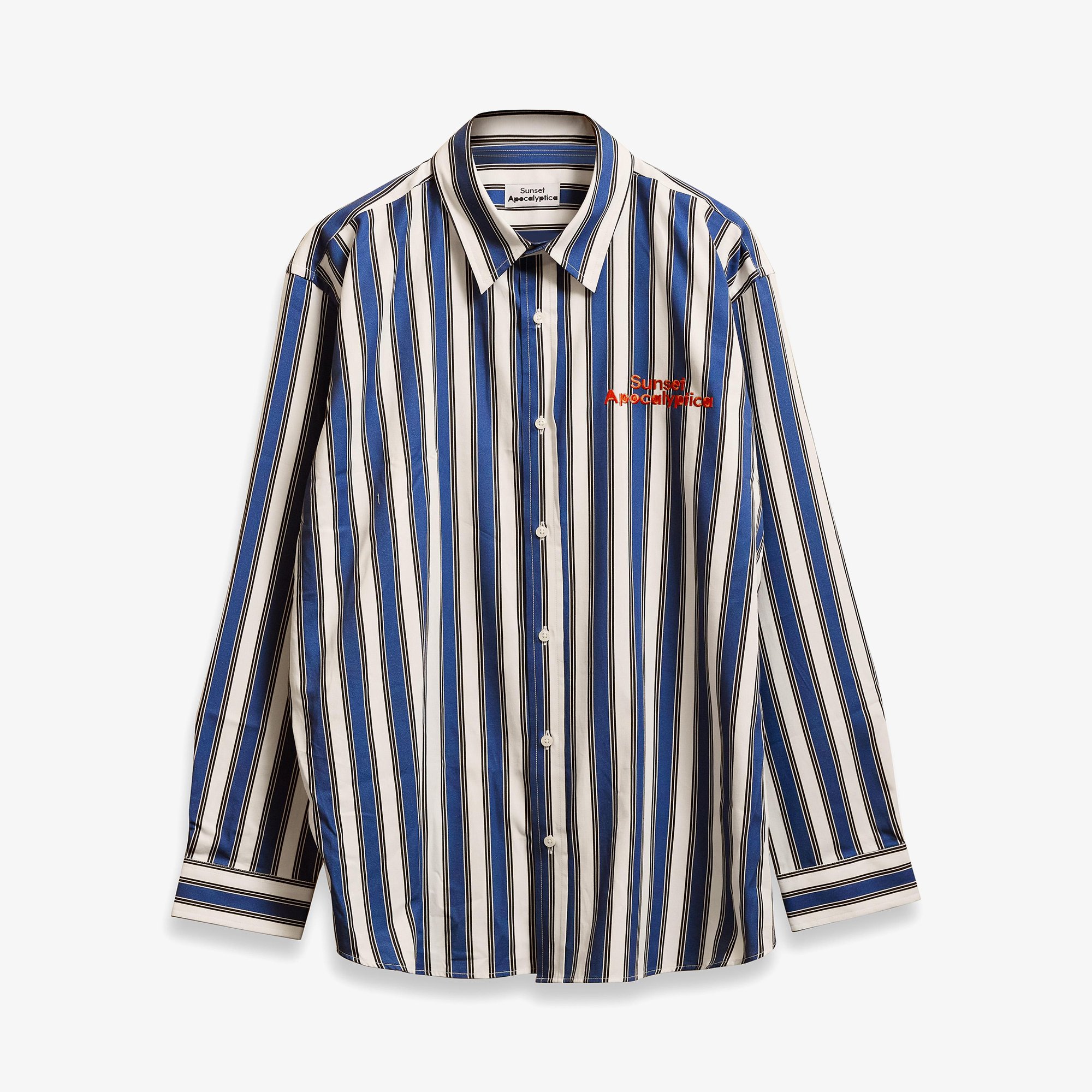 Stripe Shirt 'White & Navy'