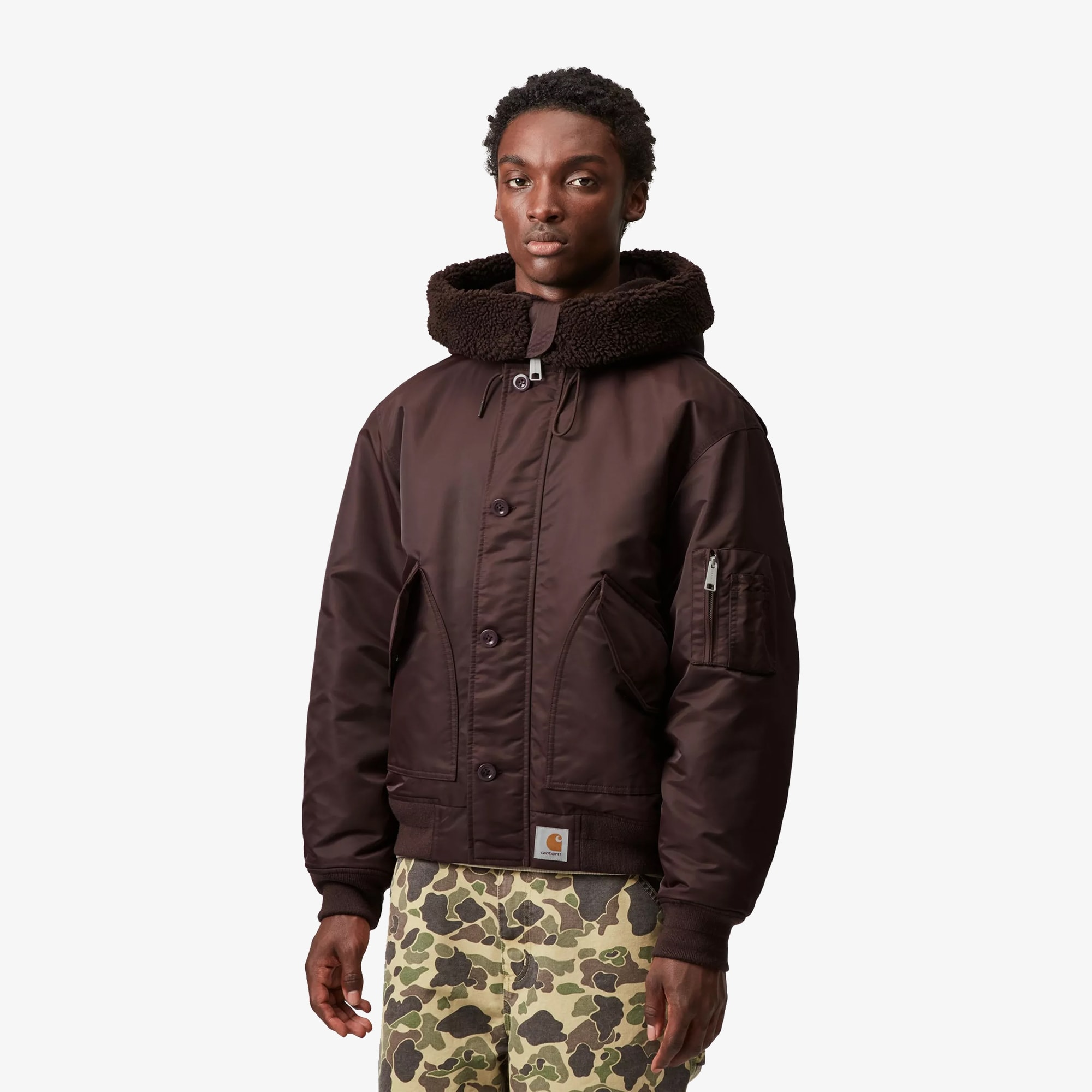 Hooded Oltera Bomber Jacket 'Palisander'