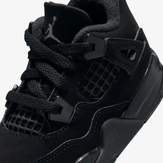 Jordan Siyah Jordan Air 4 Retro 'Black Cat' (TD)